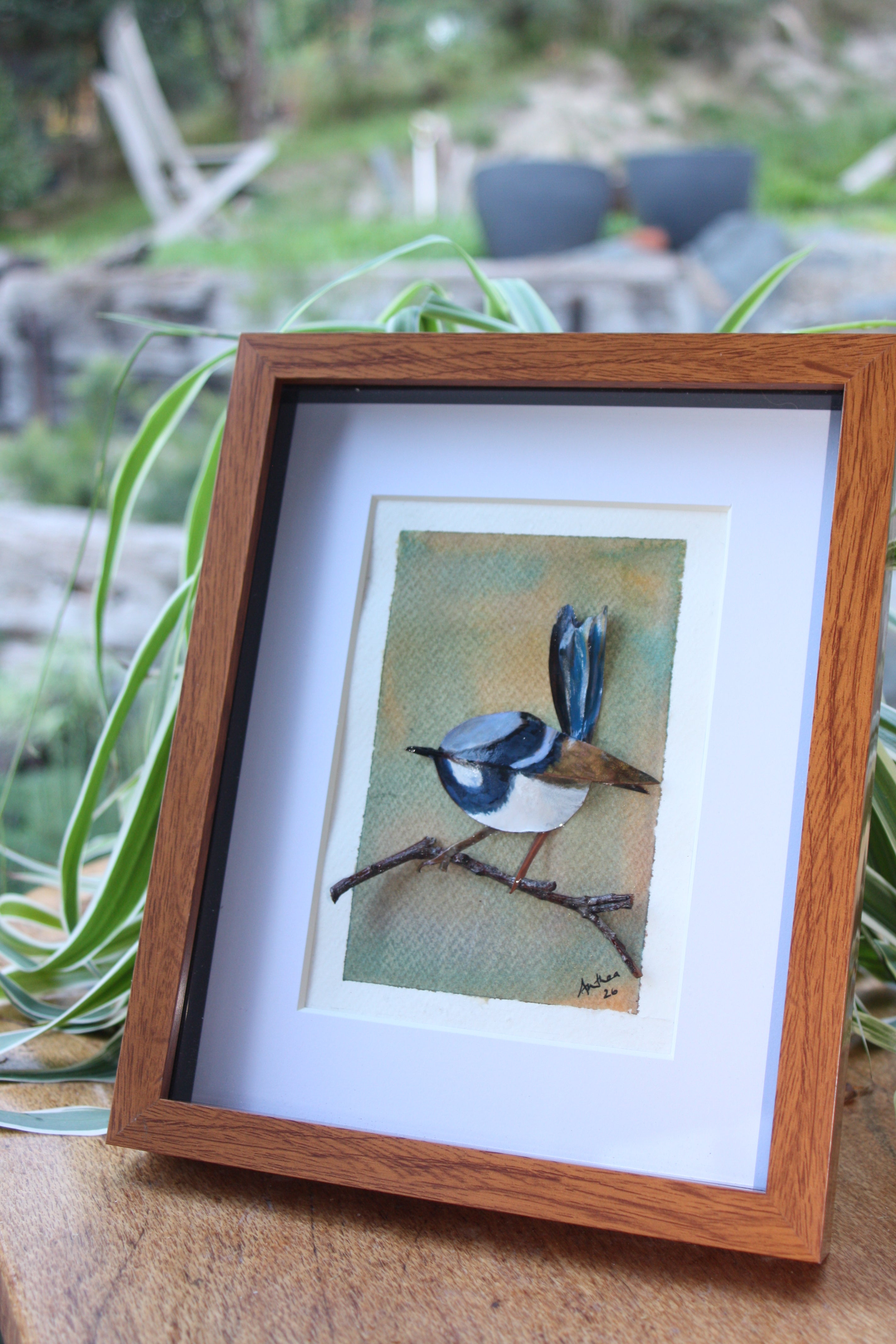 Male Fairy Blue Wren Original Artwork