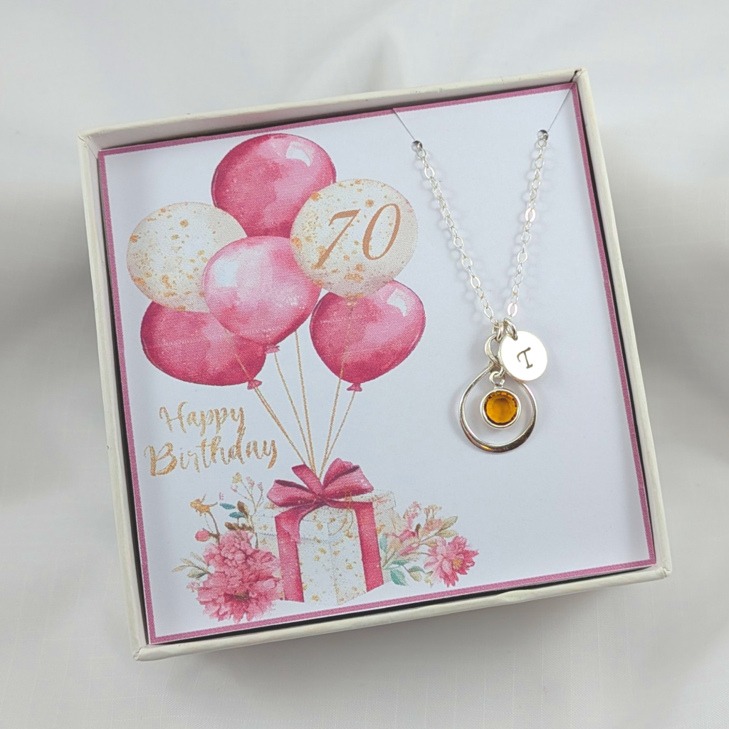Personalized Birthday Necklace,Select 40,50,60,70