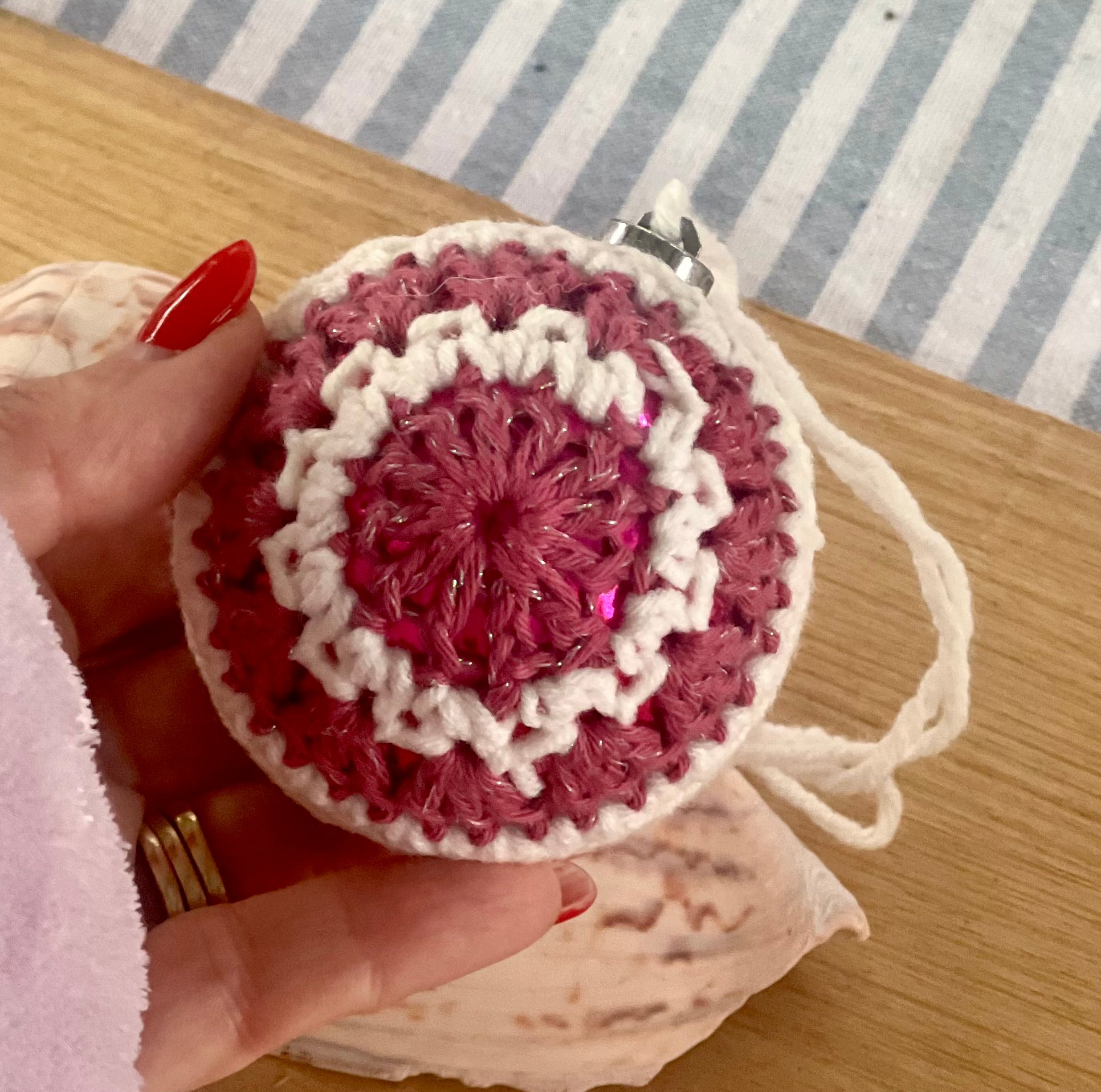 Crochet Christmas Baubles,  Coastal Boho Christmas Tree Decor, Eco Friendly