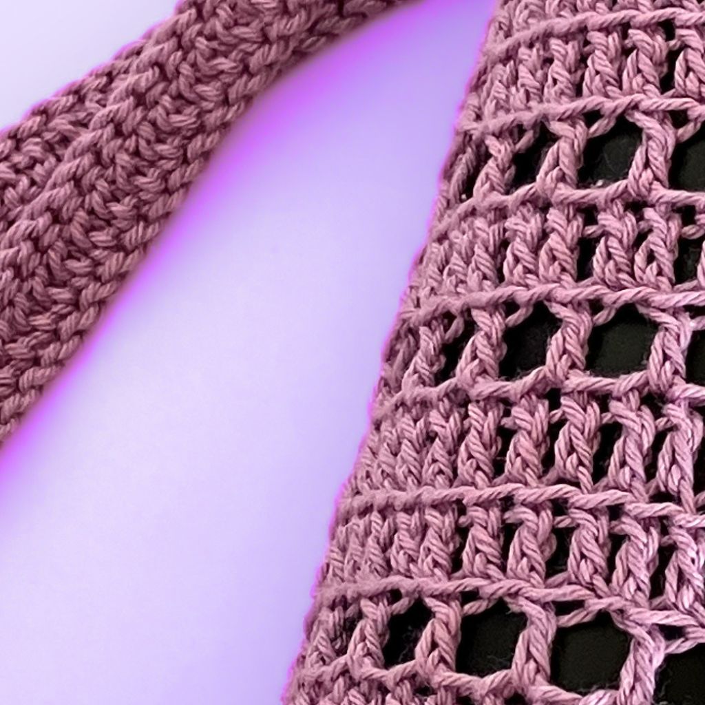 Lavender - Crocheted Cotton Hydration Bottle Carrier - CrossBody Strap
