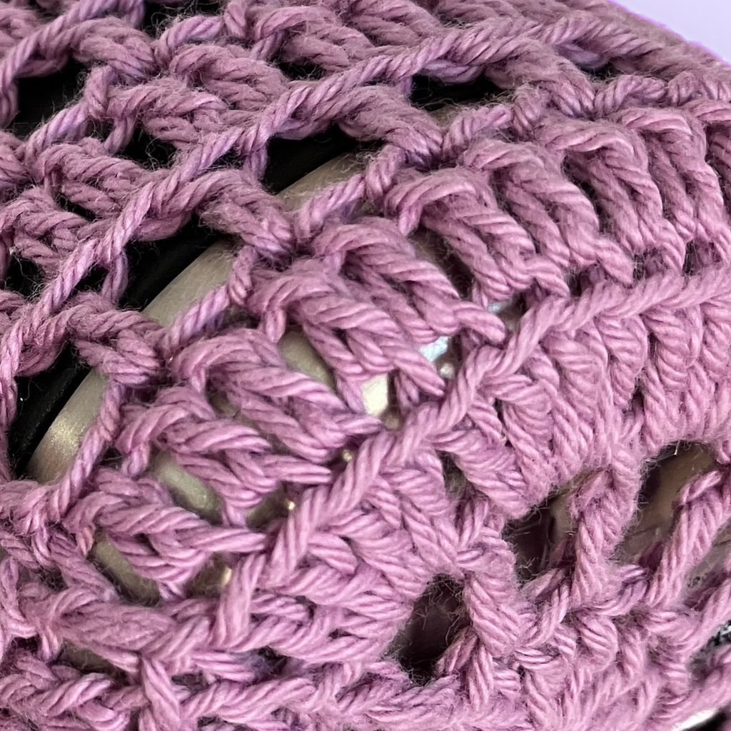 Lavender - Crocheted Cotton Hydration Bottle Carrier - CrossBody Strap