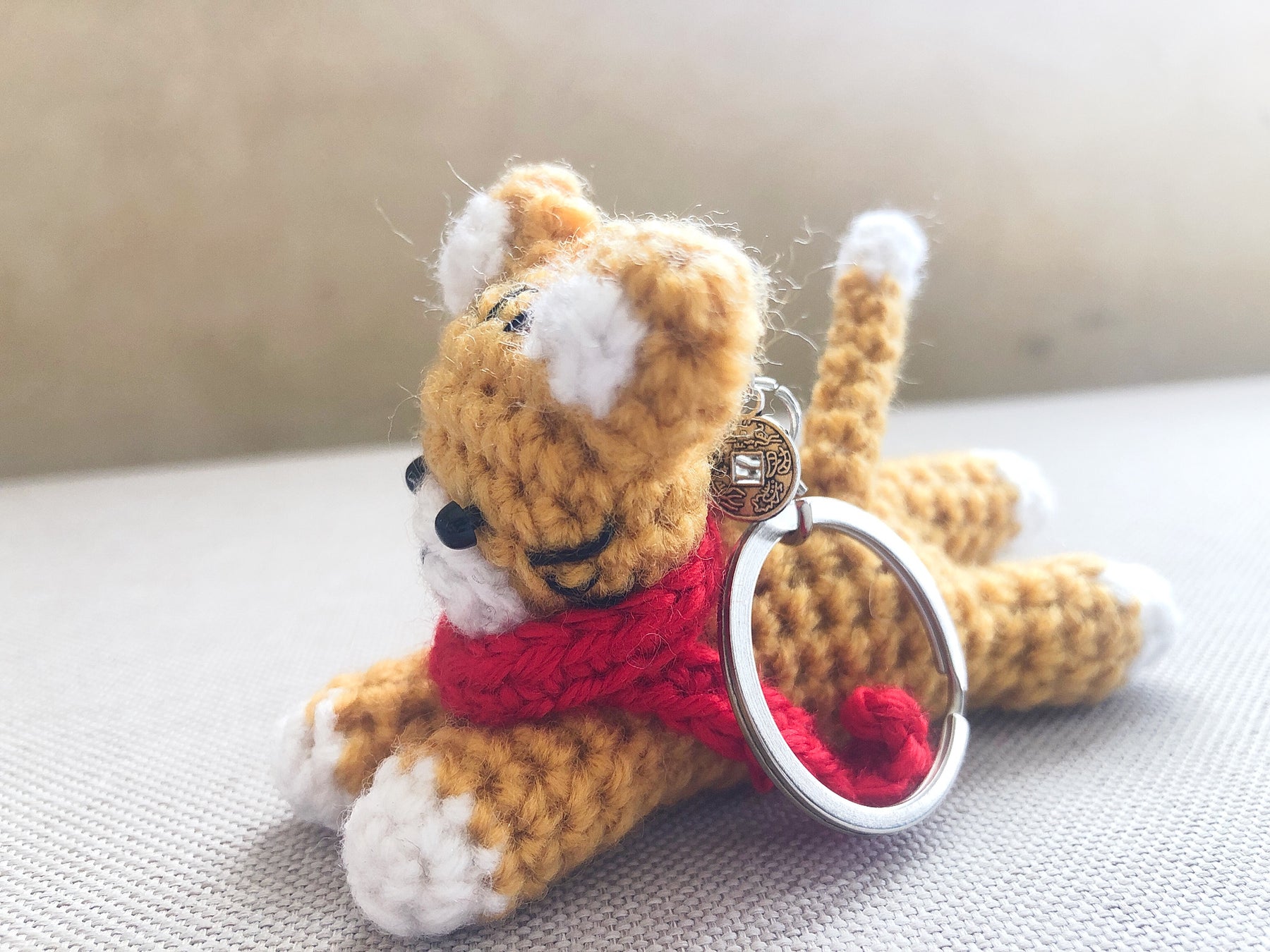 Crochet Cat Keychain | Handmade Amigurumi Cat, Bag Charm