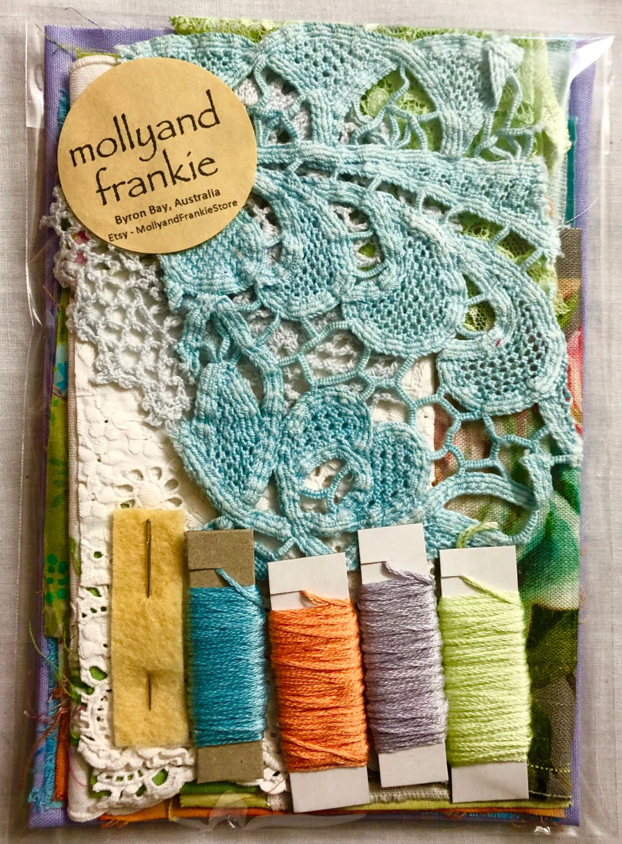 Slow Stitching Kit, Fabric Bundle - Rose Whimsy