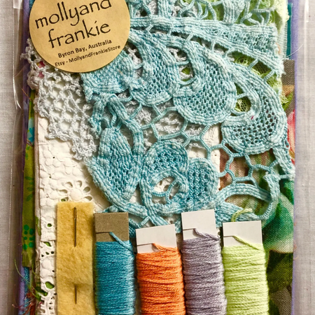Slow Stitching Kit, Fabric Bundle - Rose Whimsy