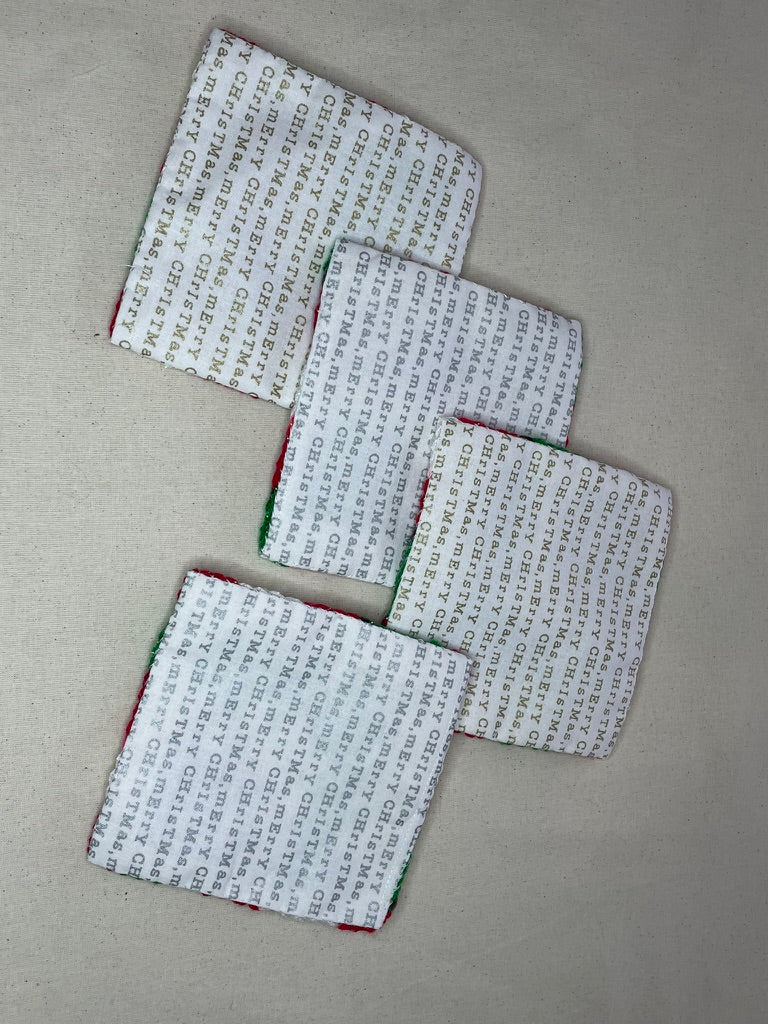 #090 Set of 4 Christmas Cup Mats