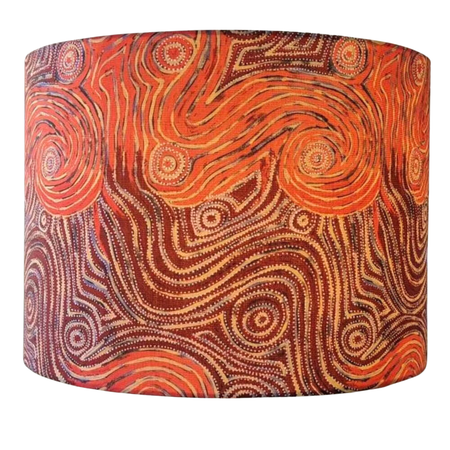 Aboriginal art Mina Mina lampshade - handmade by Emotive Collection Australia