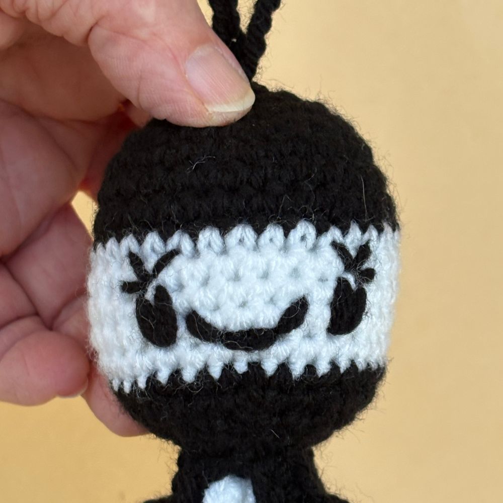 'Ollie' Crochet Octopus - Black & White Contrast