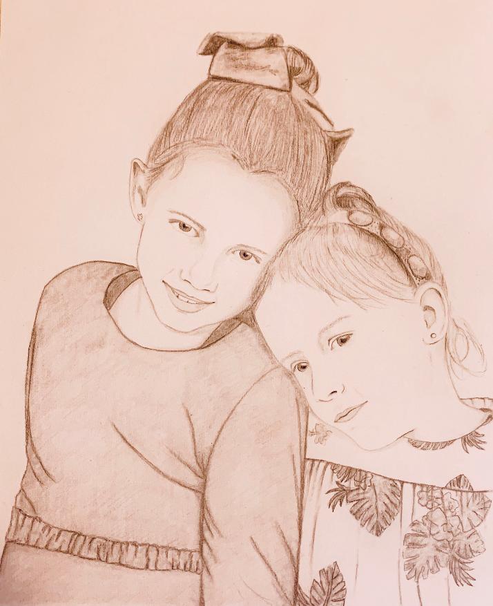 Commissioned custom portrait, hand drawn