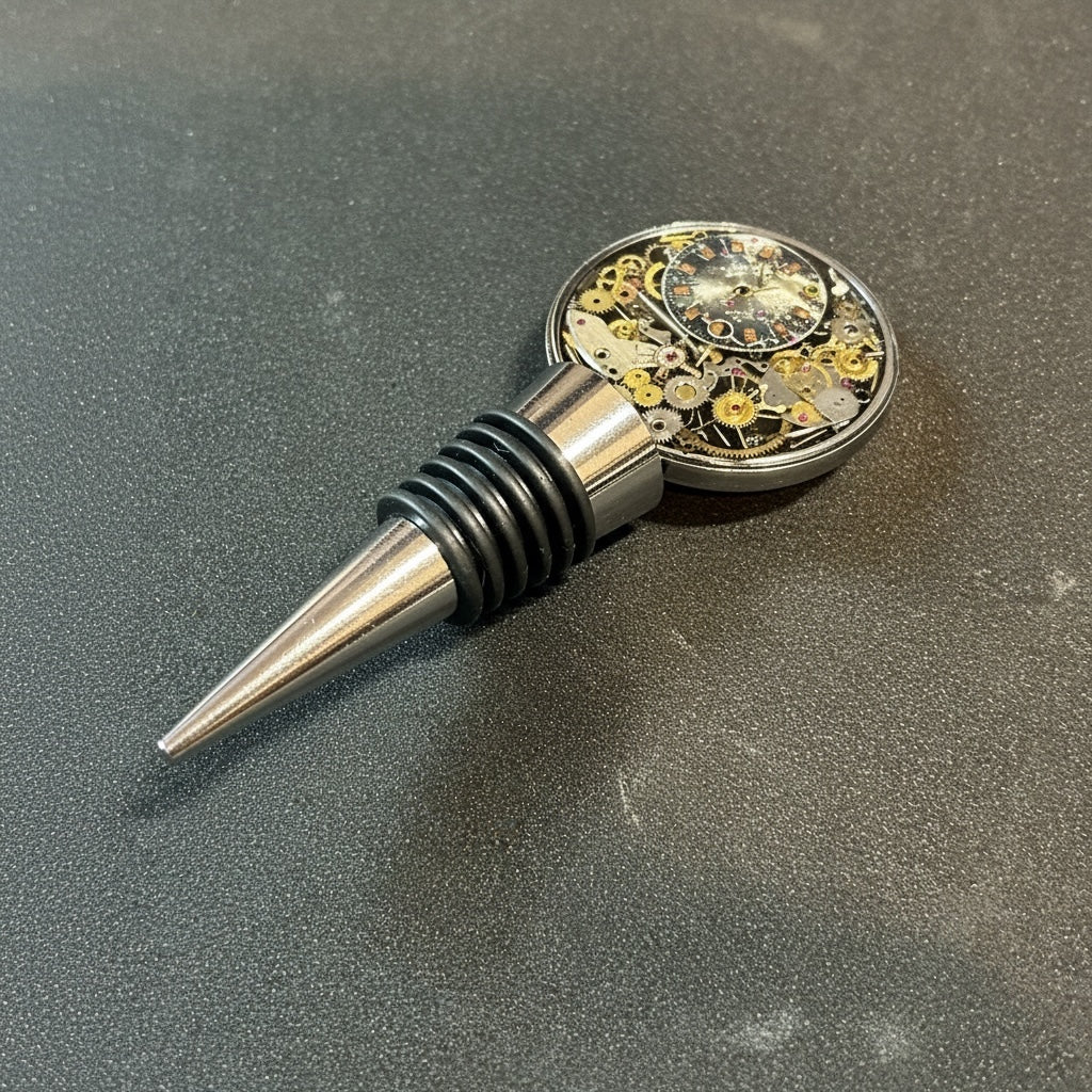 Steampunk watch parts Bottle stopper