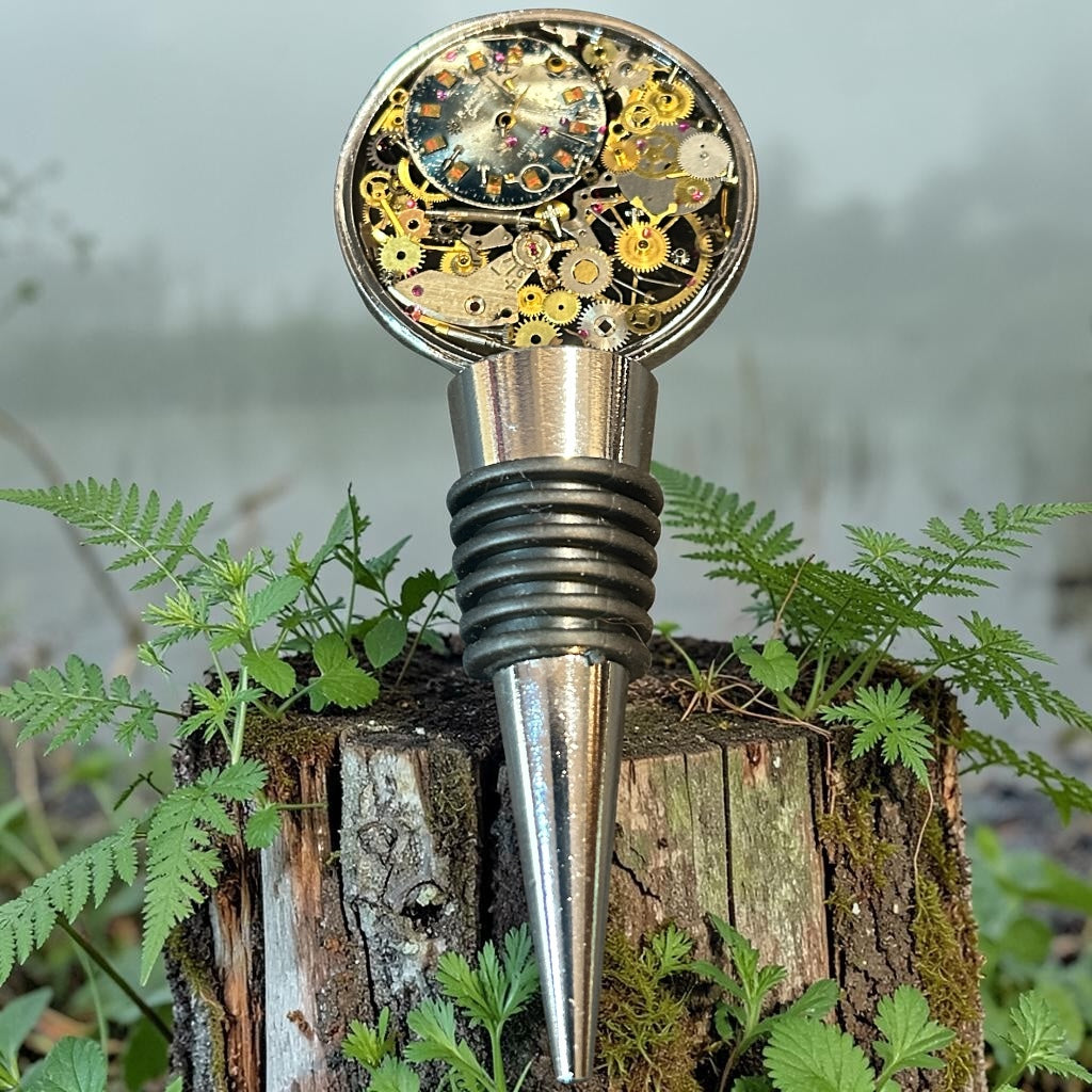 Steampunk watch parts Bottle stopper