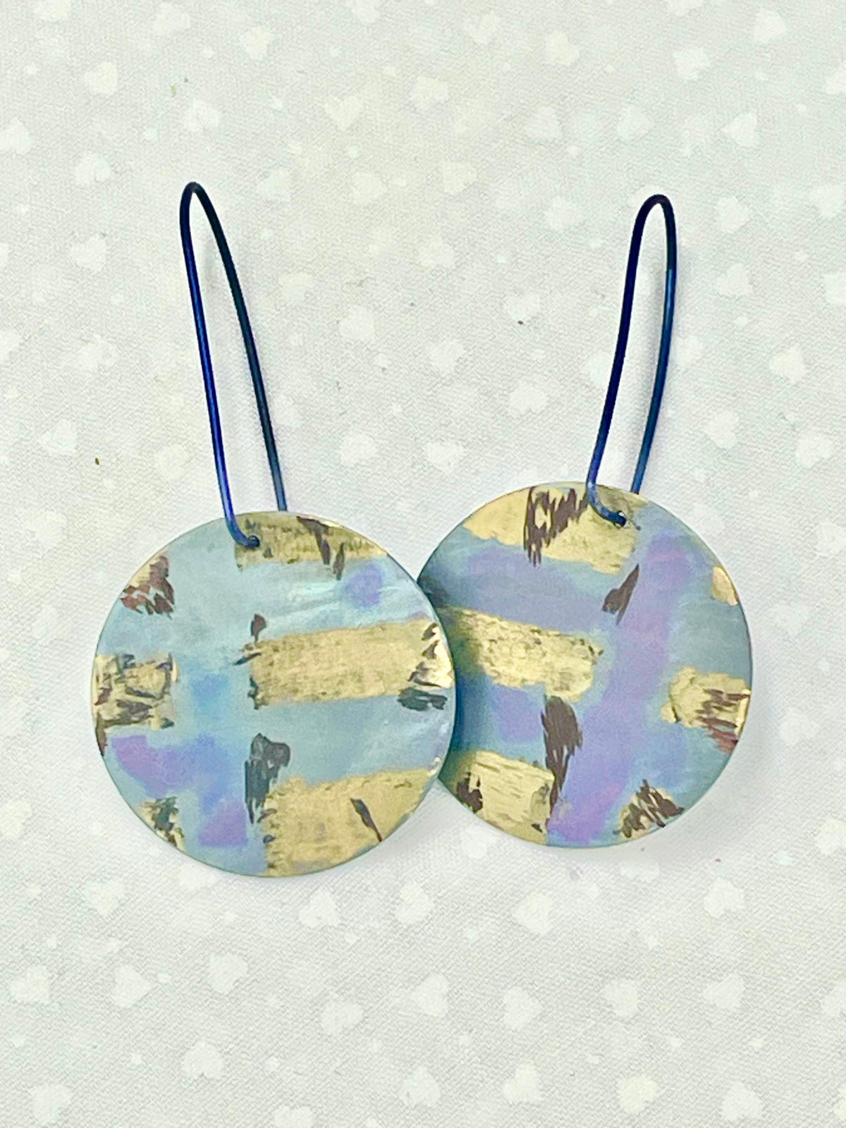 Titanium Disc Earrings -Grunge Look