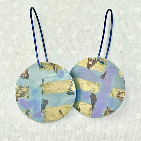 Titanium Disc Earrings -Grunge Look