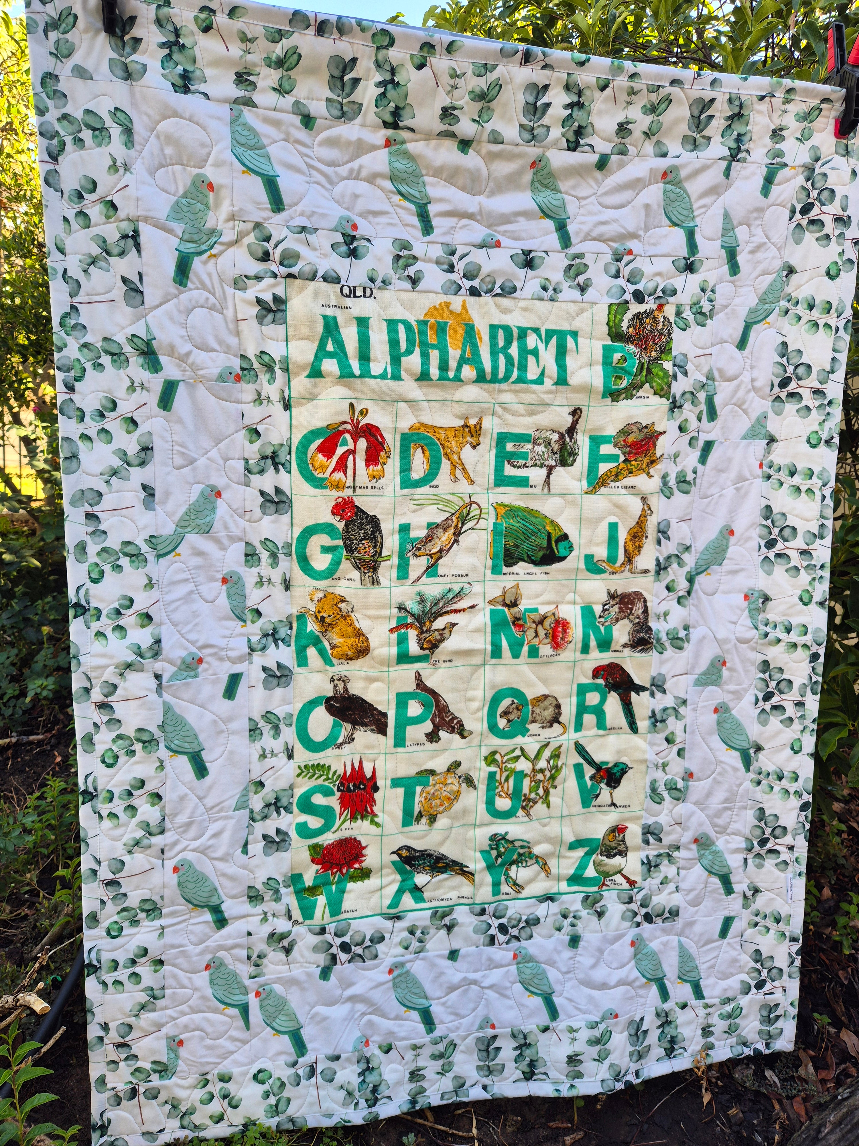 Australian Alphabet Cot quilt