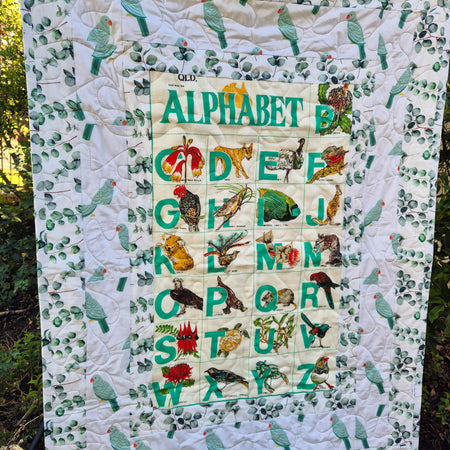 Australian Alphabet Cot quilt