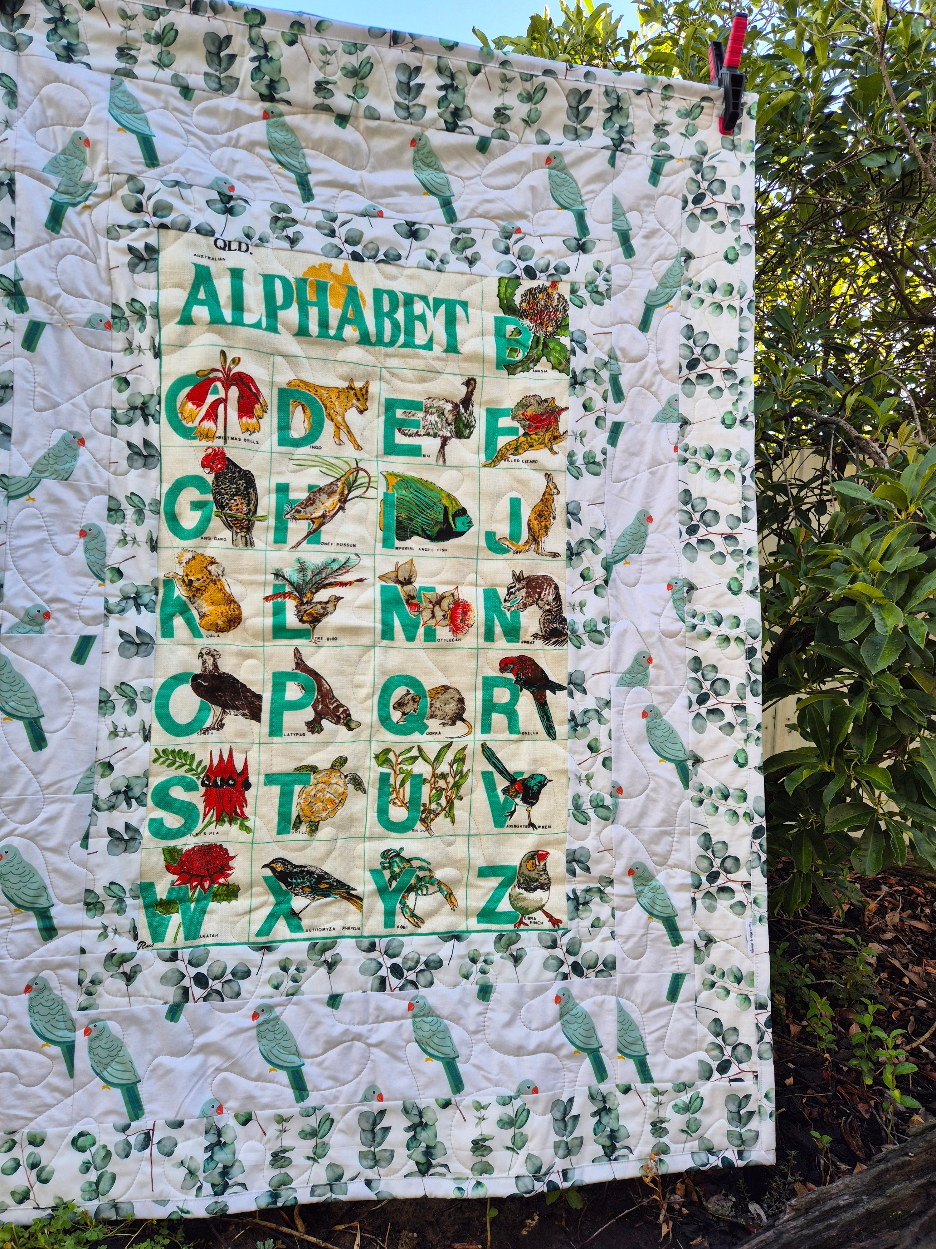 Australian Alphabet Cot quilt