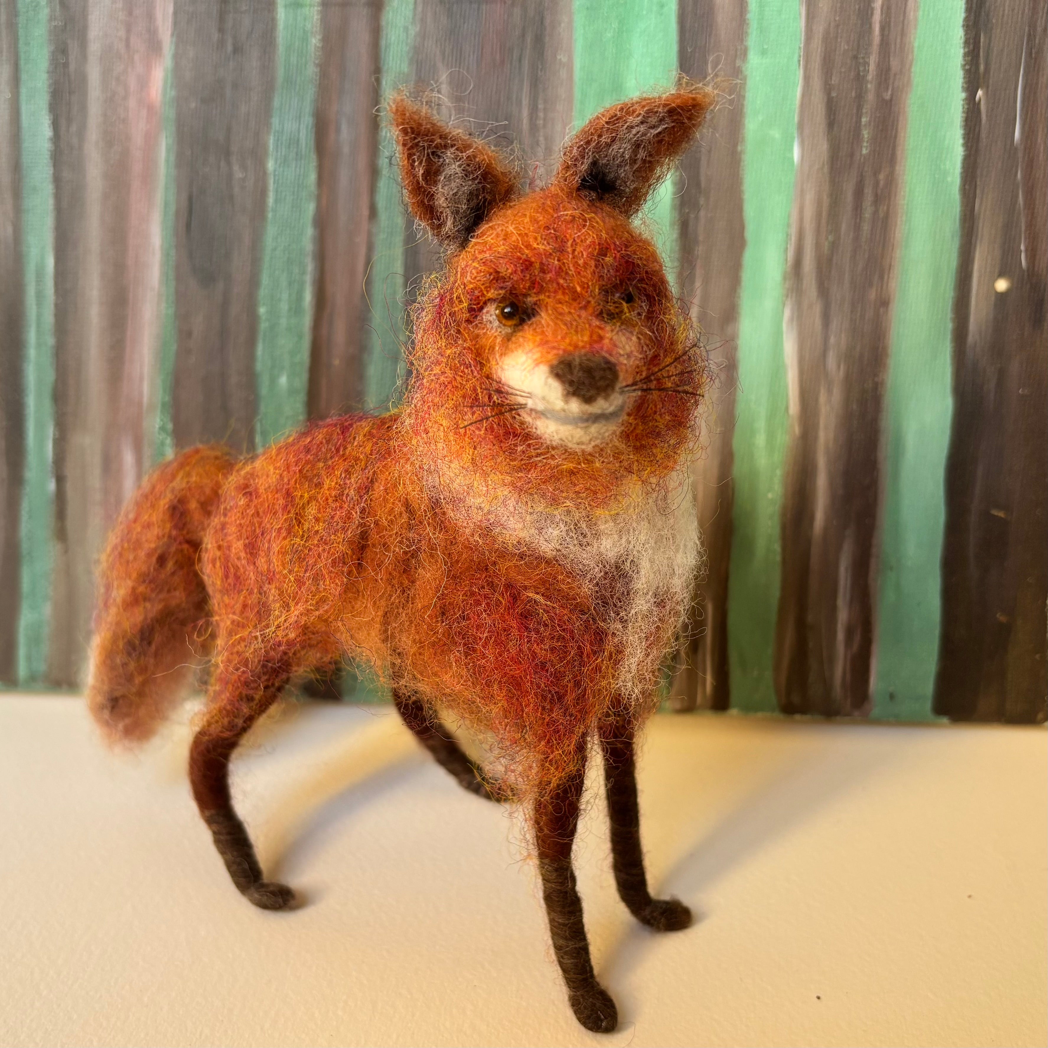 Needle felt Art Doll animal red fox