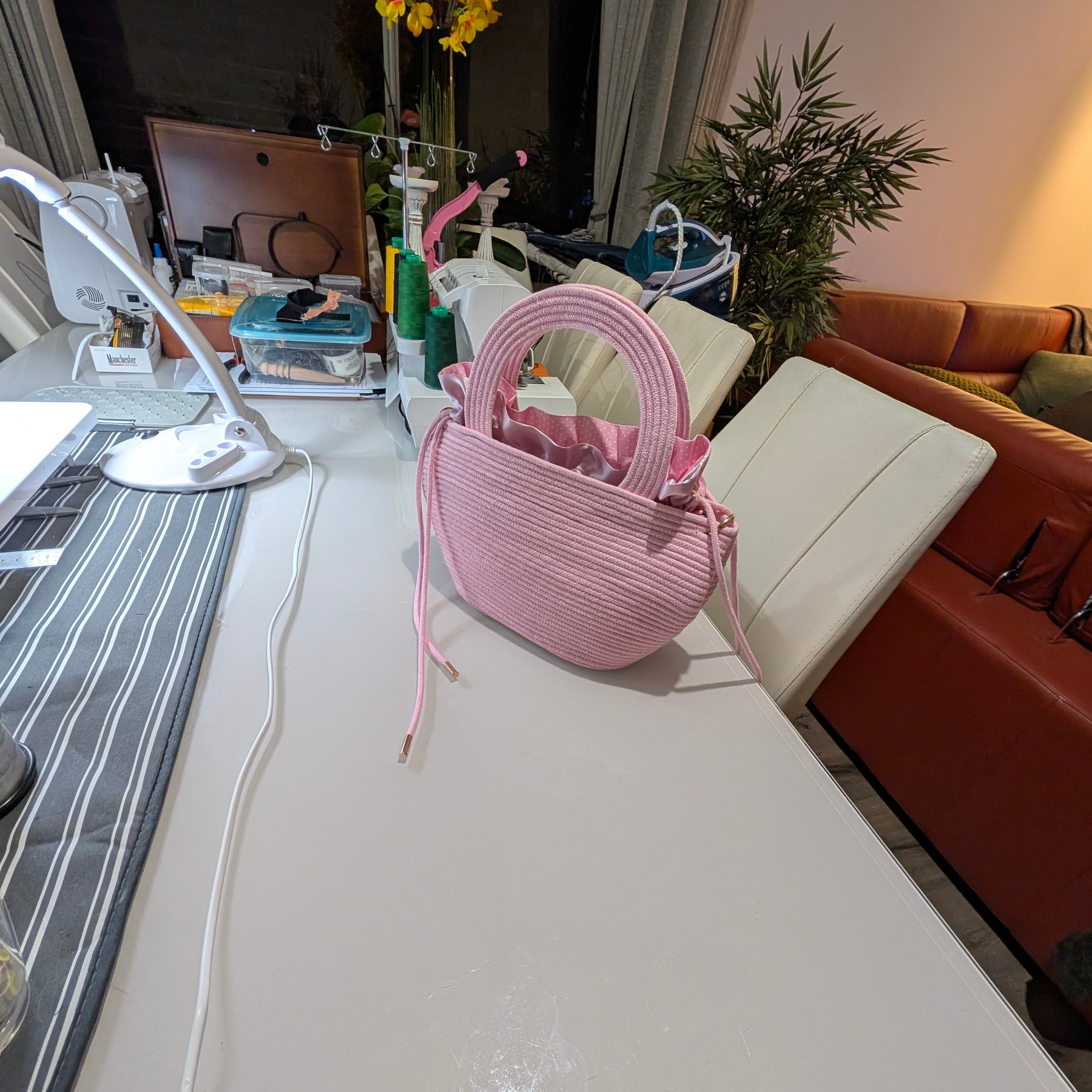 "Bloom" (M) Handmade Cotton Cord Bag