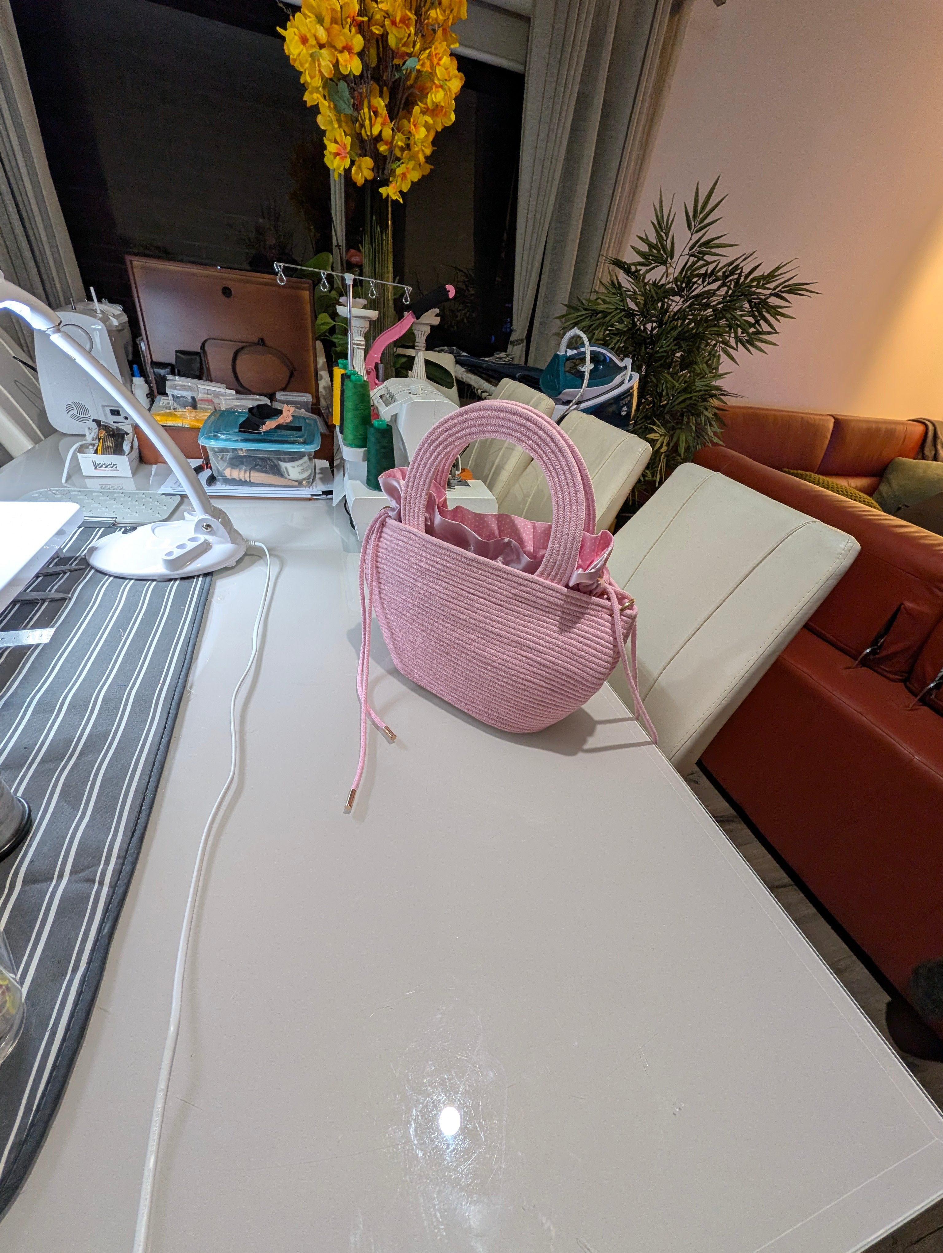 "Bloom" (M) Handmade Cotton Cord Bag