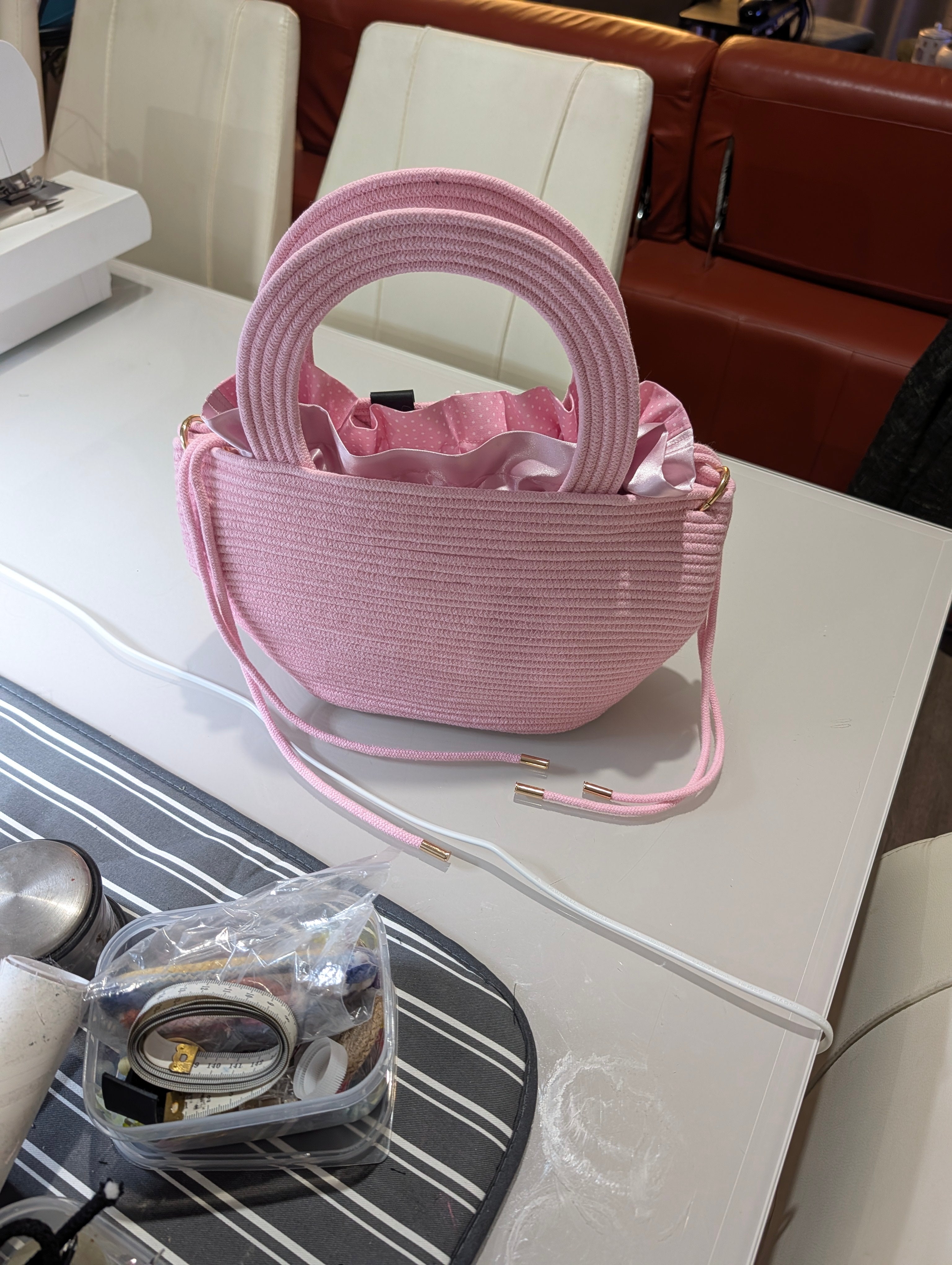 "Bloom" (M) Handmade Cotton Cord Bag