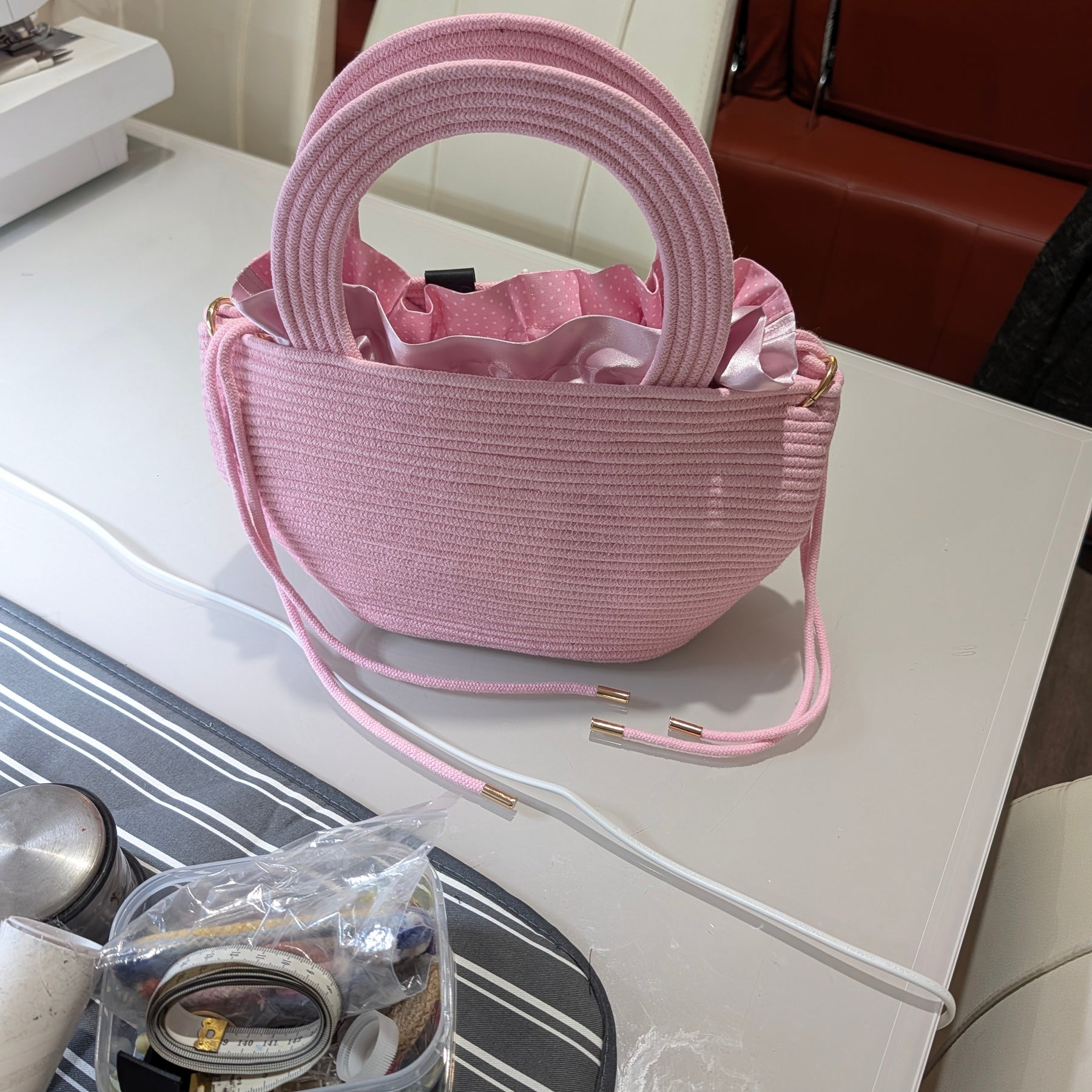 "Bloom" (M) Handmade Cotton Cord Bag