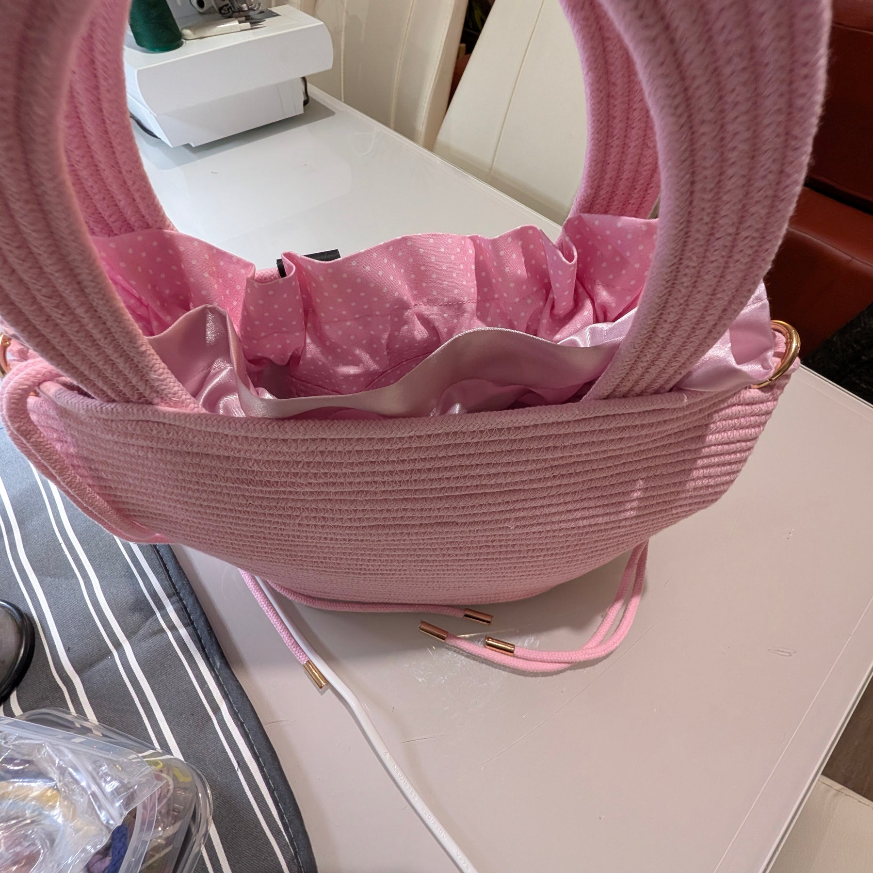 "Bloom" (M) Handmade Cotton Cord Bag