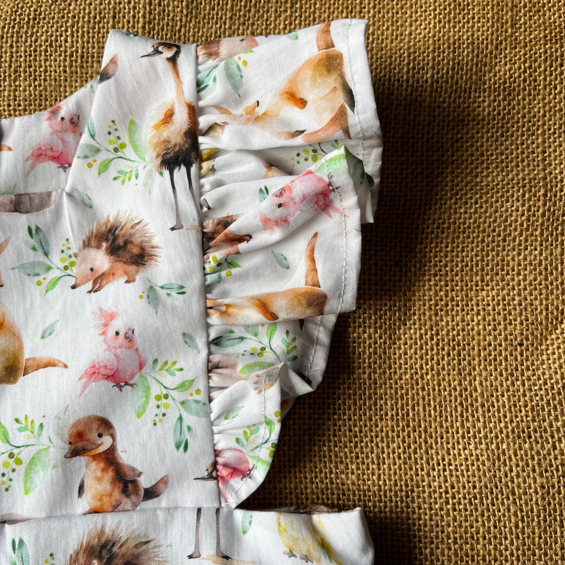 Handmade Pinafore Dress | Baby Aussie Animals | Sizes 3,4 and 5