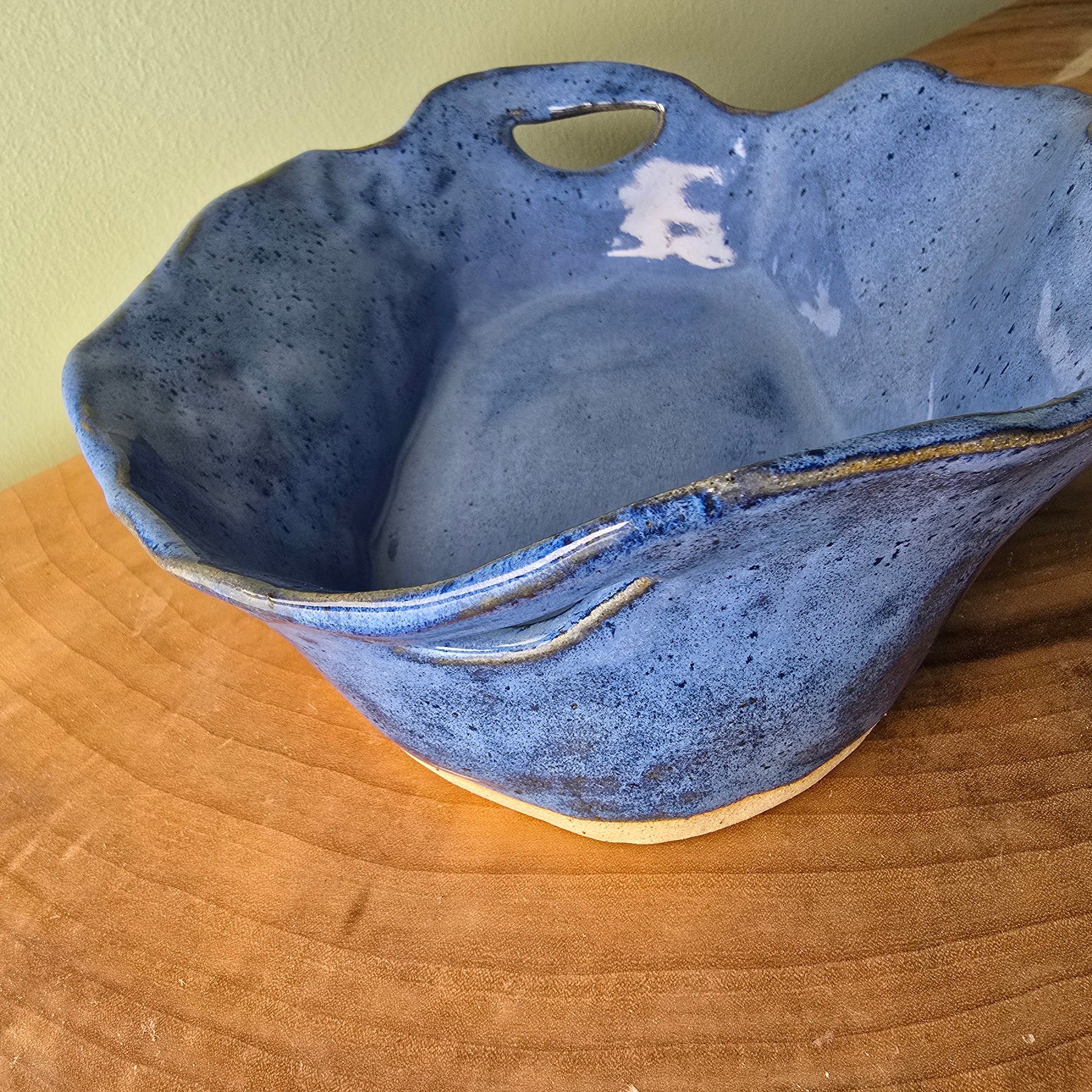 Pretty blue serving dish