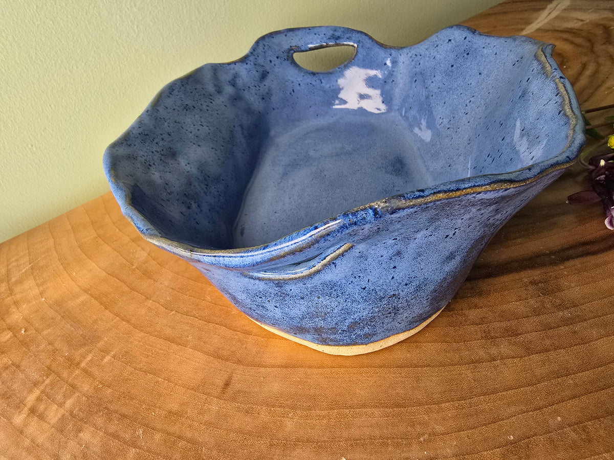 Pretty blue serving dish