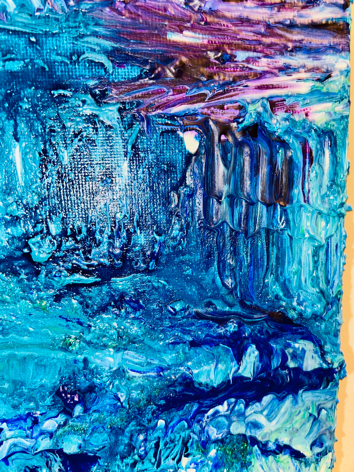 Ripples 1 ORIGINAL CANVAS PAINTING 25.4x25.4x3.5cm by Margo Humphries