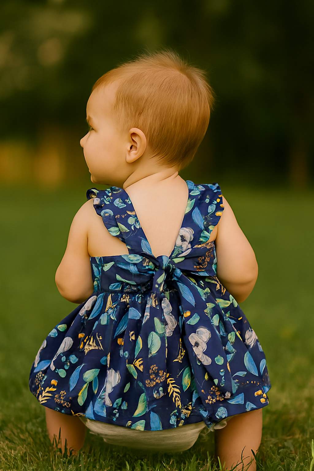 "Koala Capers" Dress, Bloomers & Bow - Size 9-12 Months
