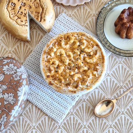 Baked Macaroni and Cheese (with metal serving spoon)