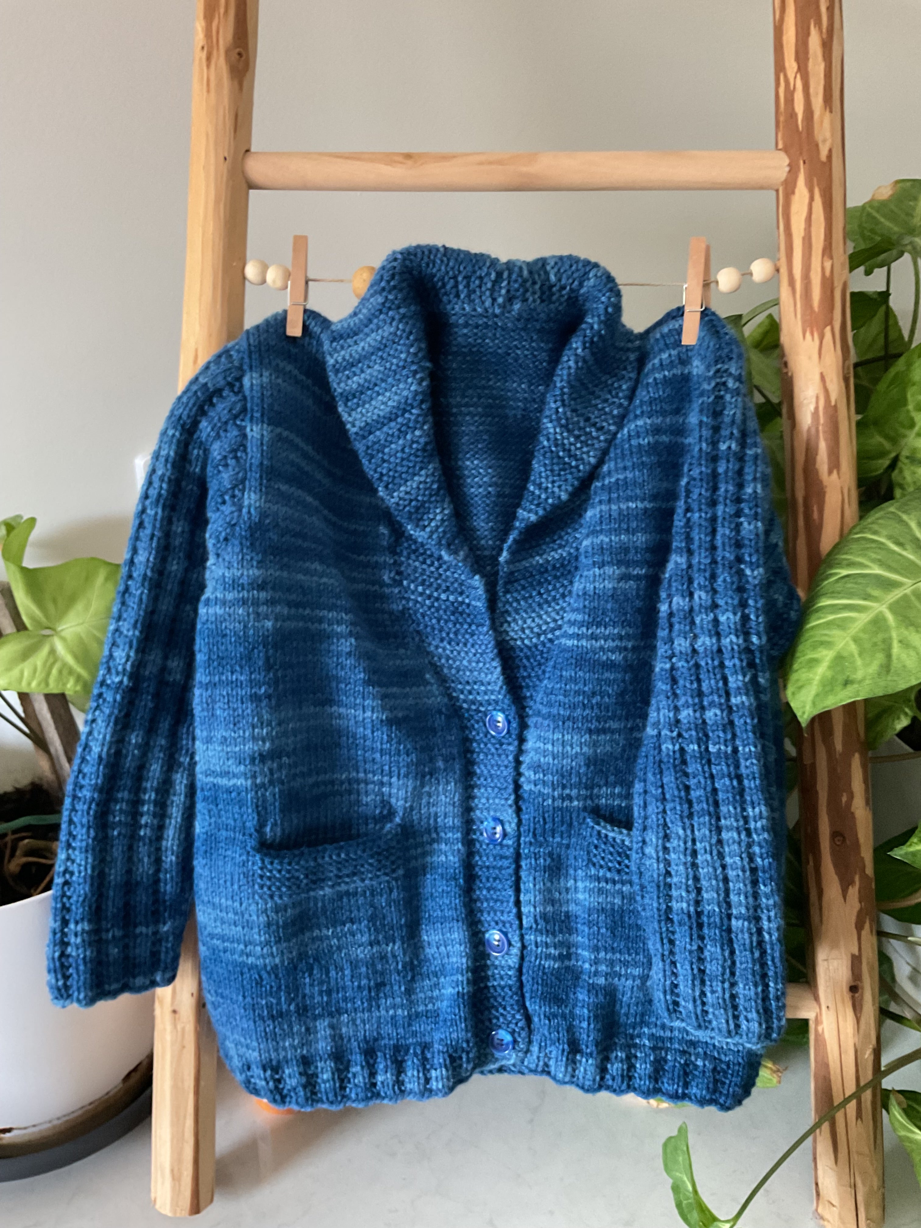 Blue Cardigan, Size 3-4years