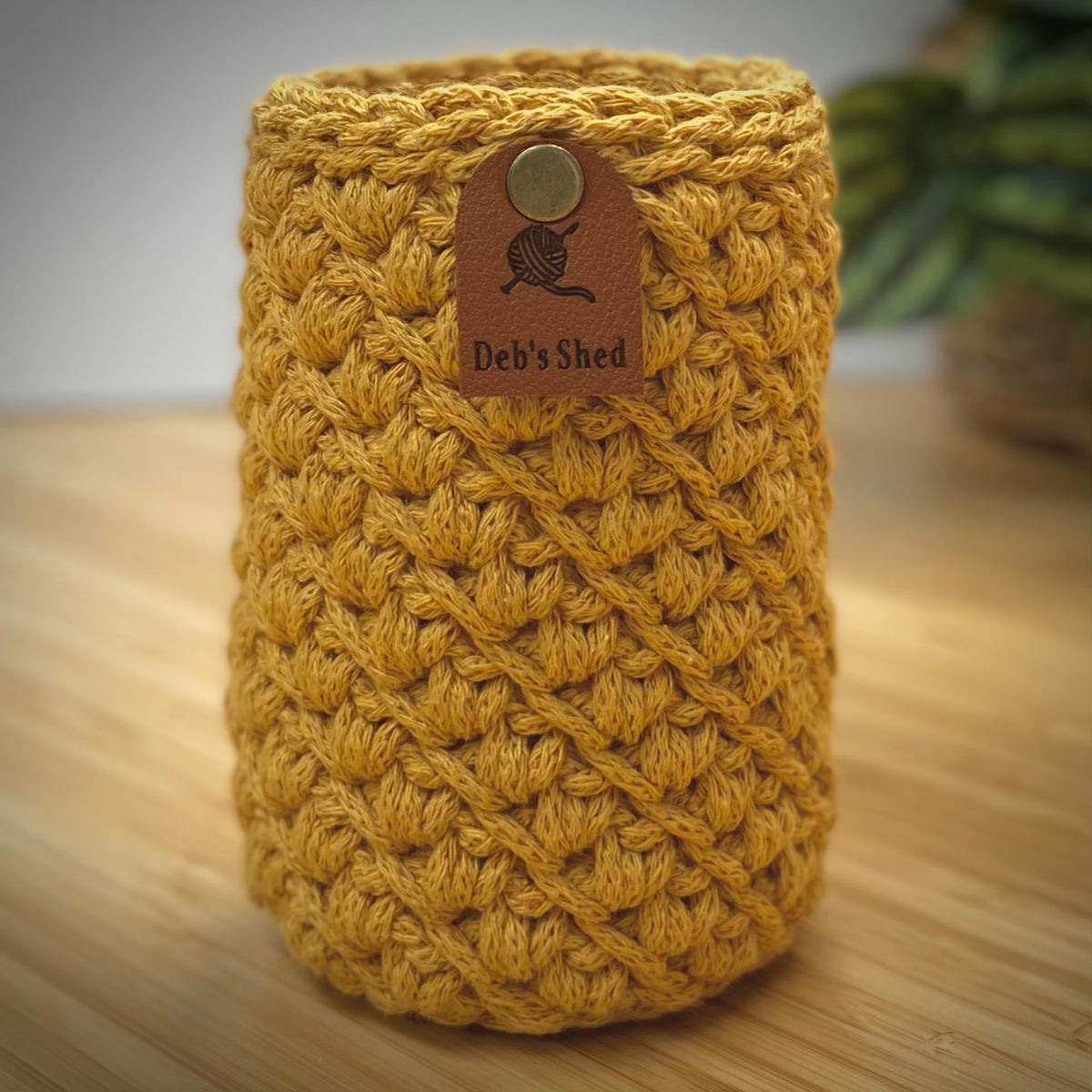 Brew Crozie – Crochet Beverage Cozy - Dusky