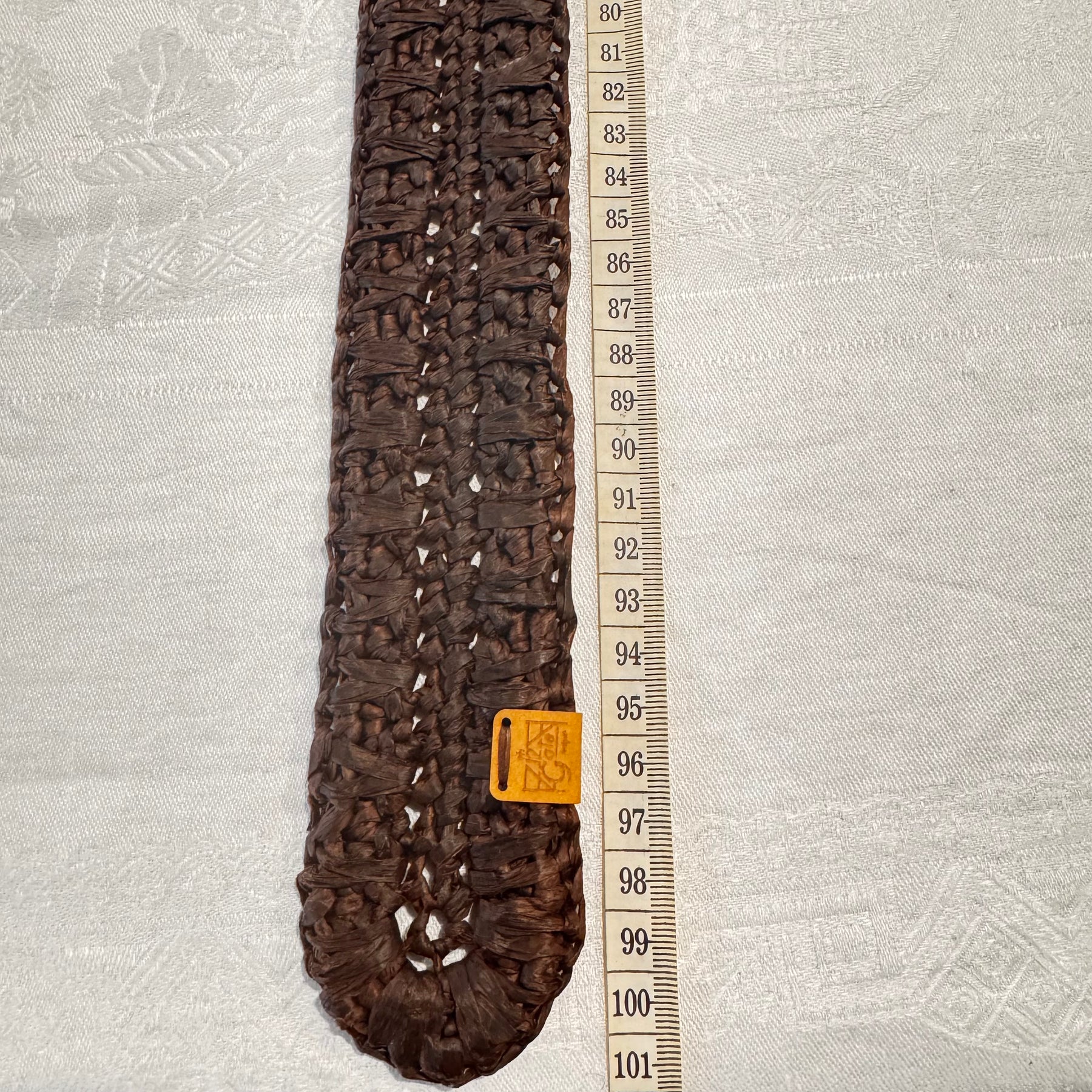 Crochet Raffia Belt (Gunmetal Buckle)