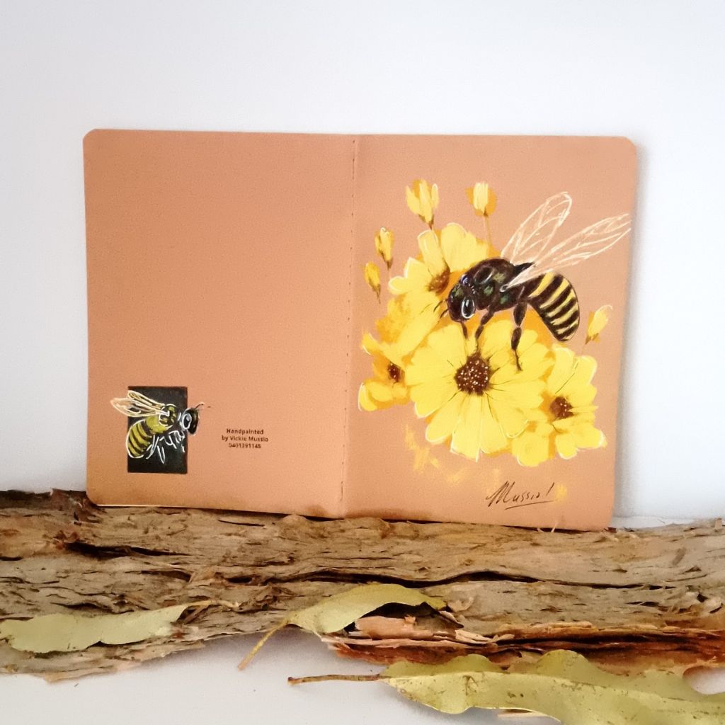 Handpainted Bee Series Notebooks and Cards