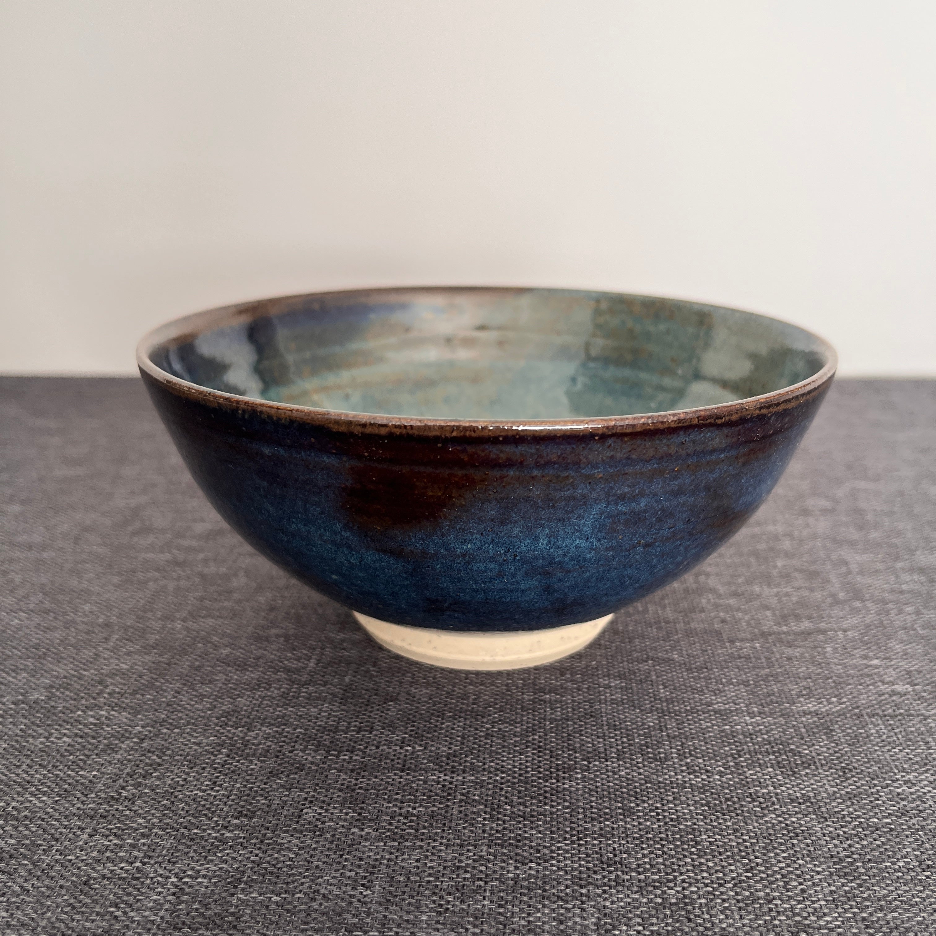 Medium Footed Bowl - Mallee Collection - Sky Blue Glaze