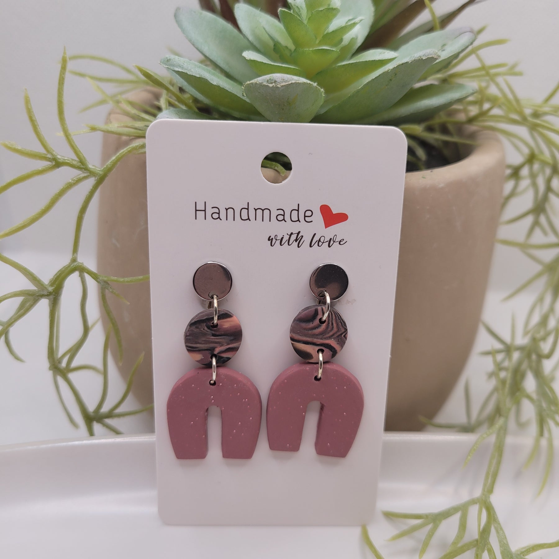 Red Retro Polymer Clay Earring Collection