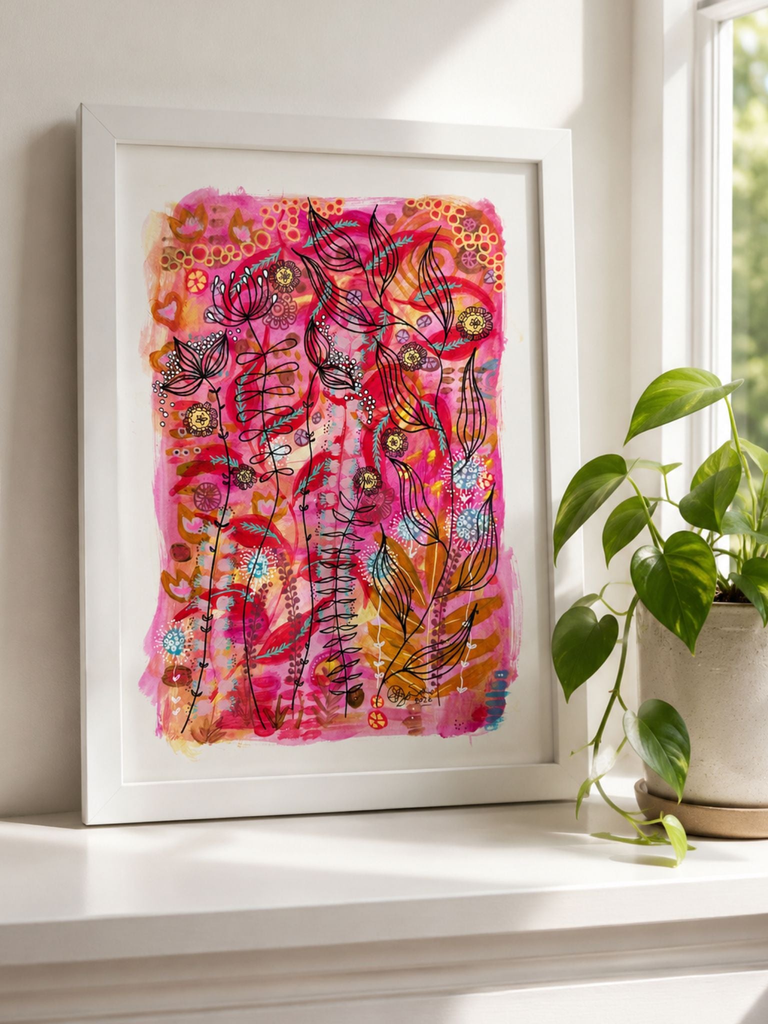 Original Hand Painted Artwork : Fine Lines of Summer