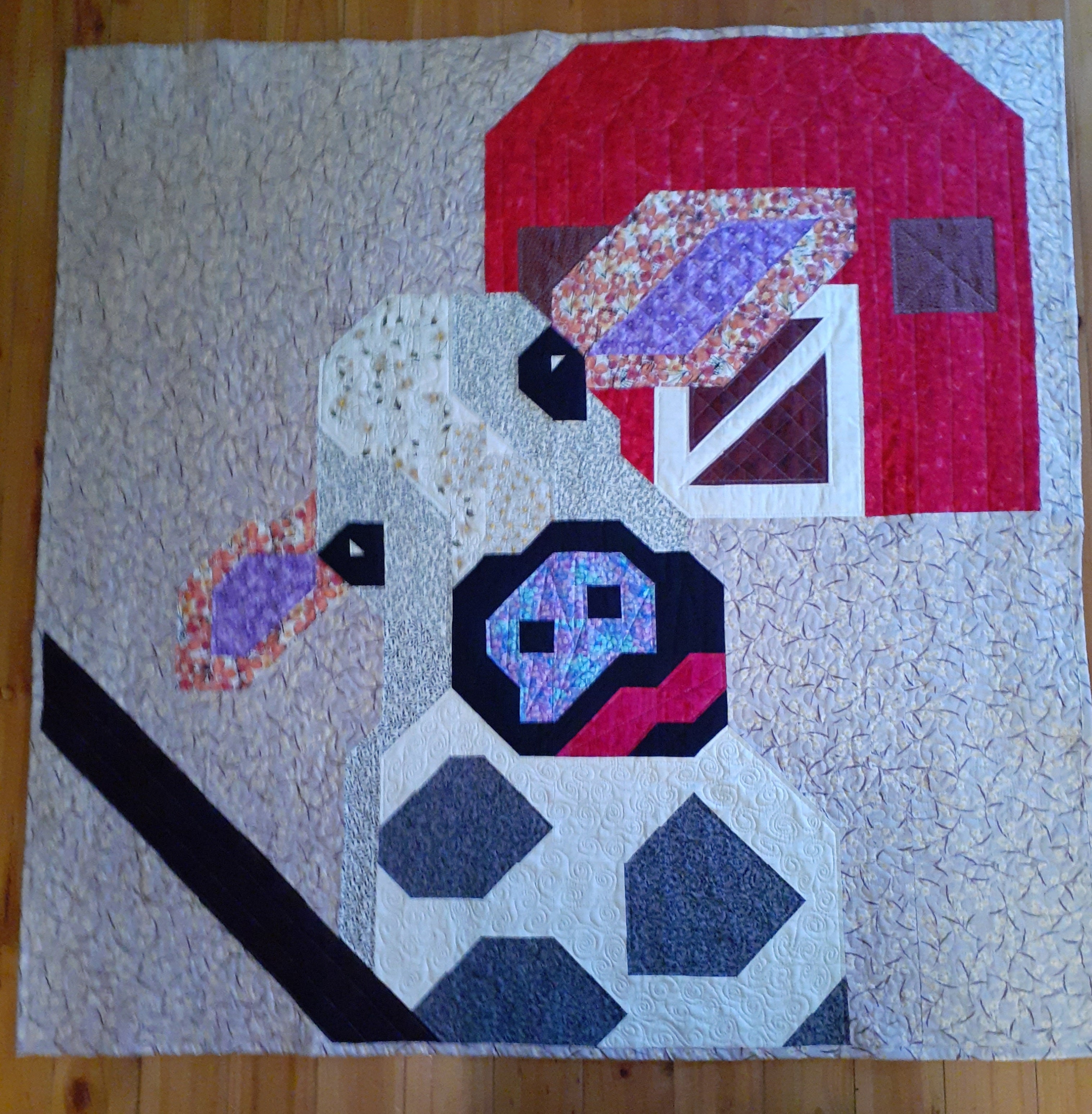 Daisy on the wattle farm patchwork quilt