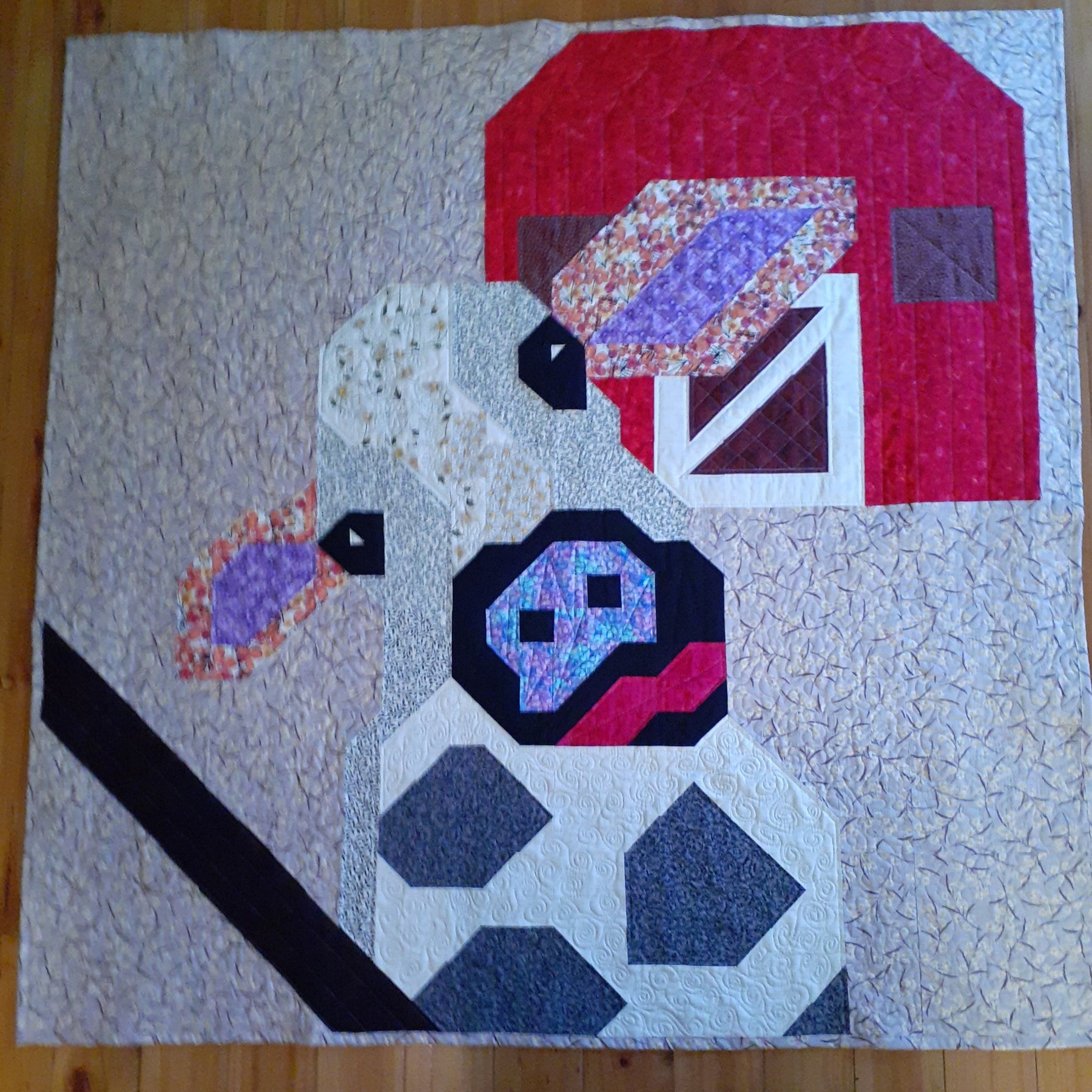 Daisy on the wattle farm patchwork quilt