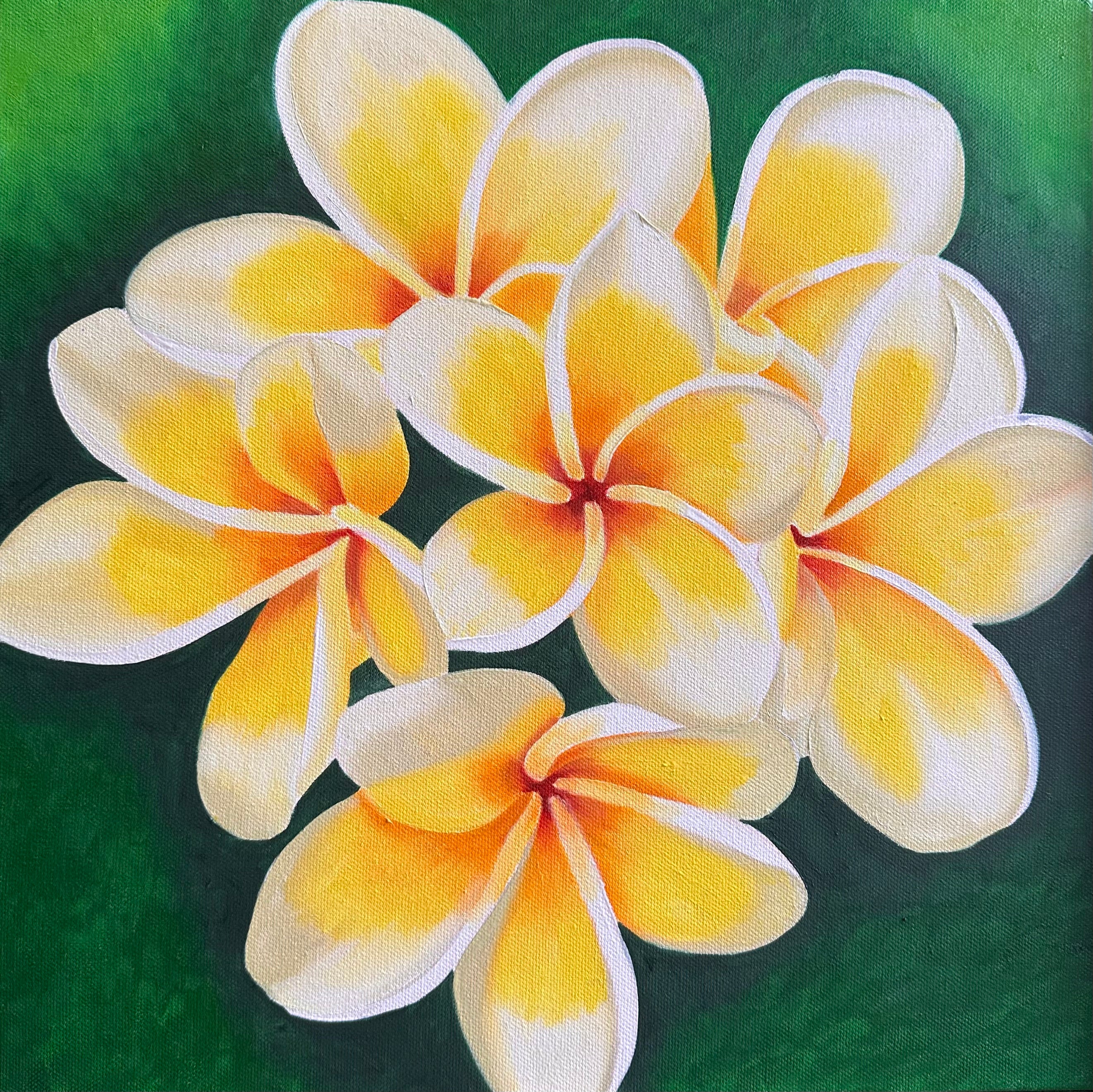 SALE - Aloha - Set of 3 - Hand Painted - Original Oil Painting
