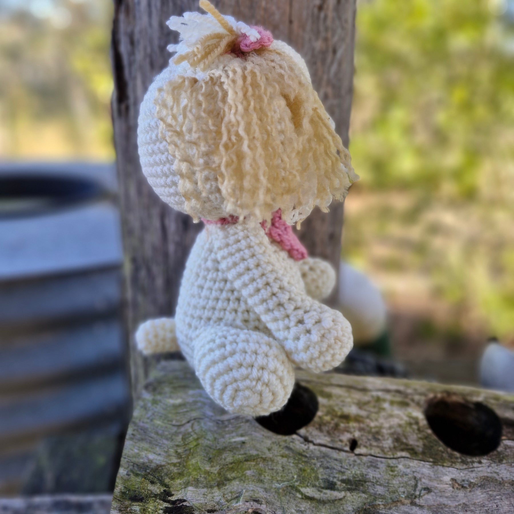 Super cute Handmade Crochet Maltese /Poodle Puppy