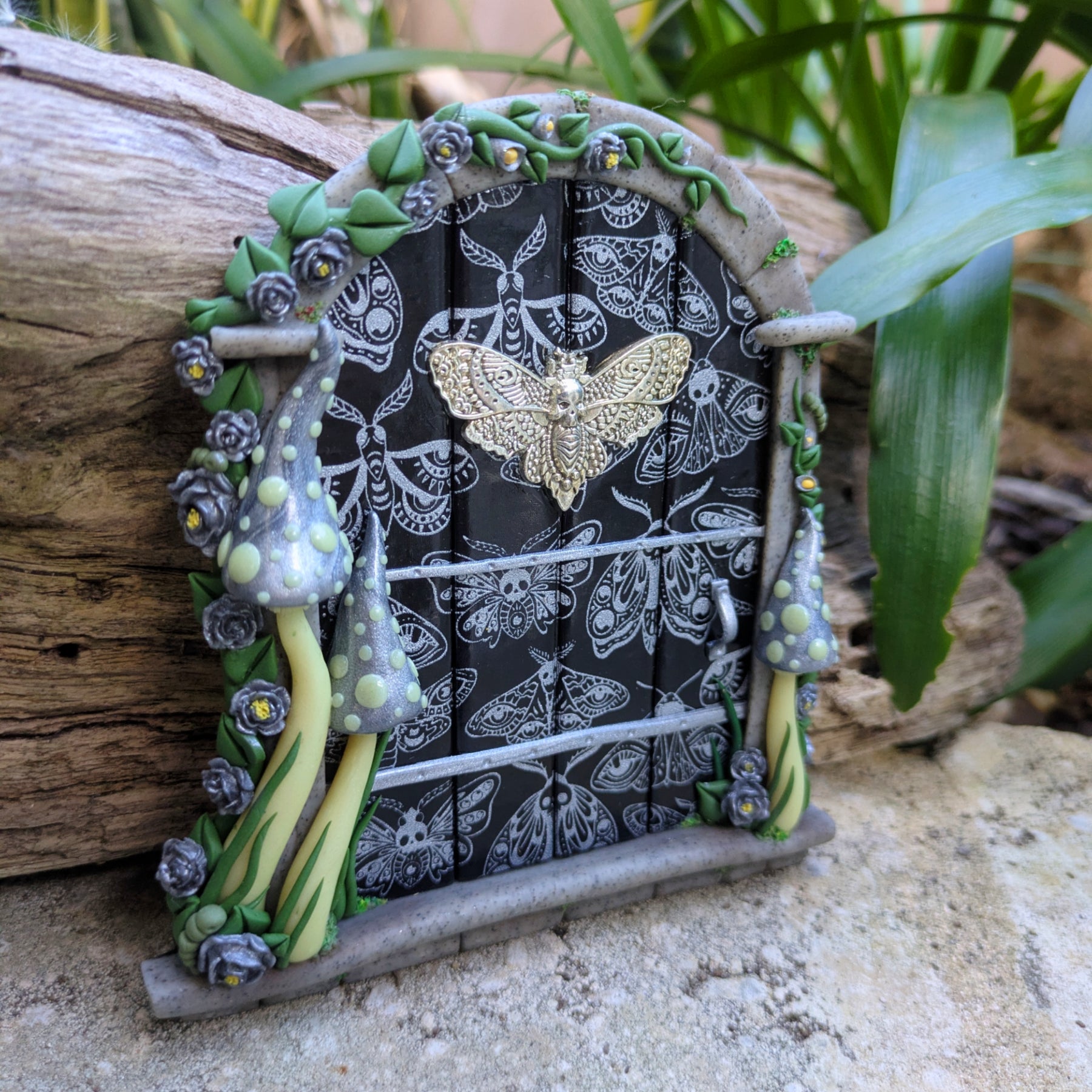 Death Head Moth Fairy Door