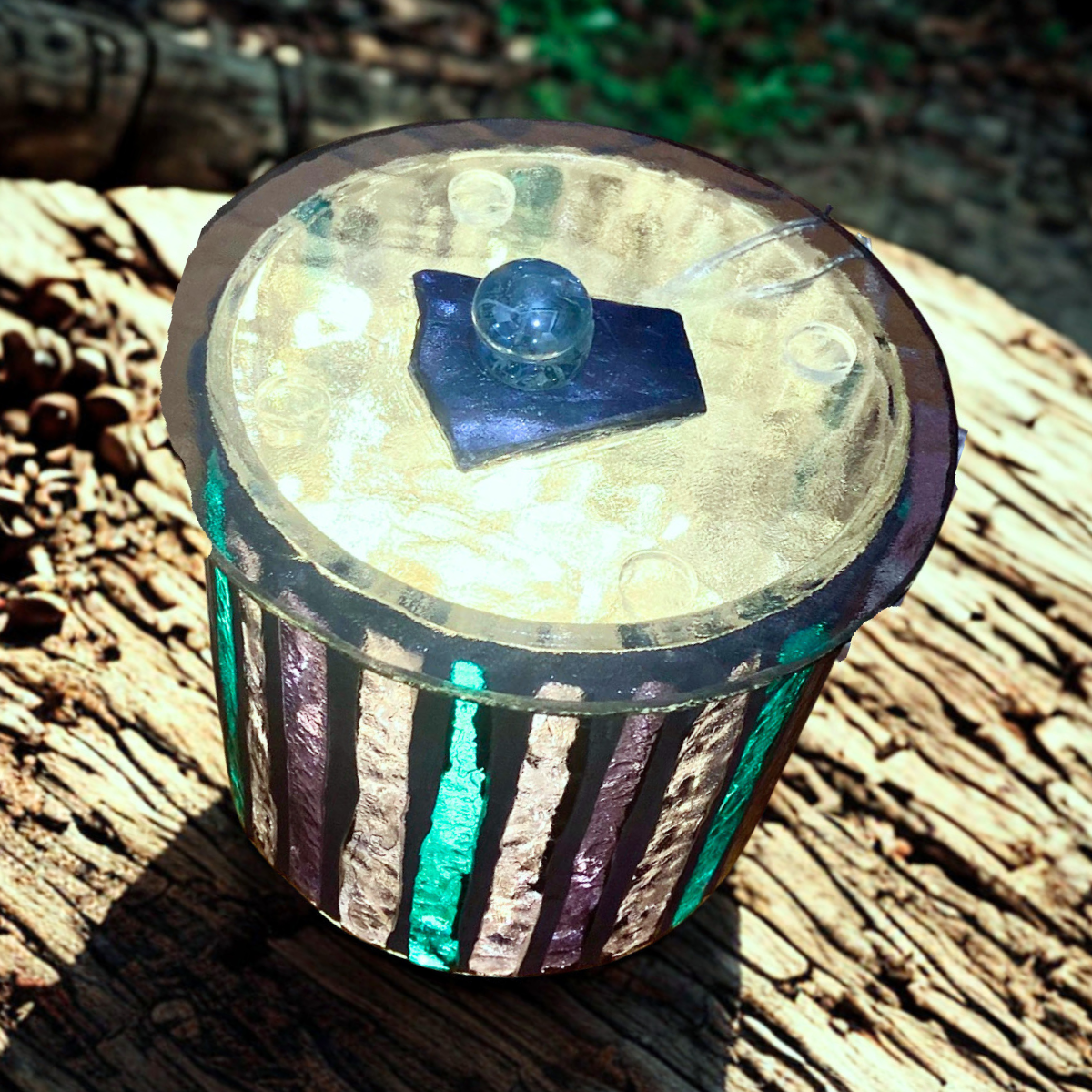 Mini Hand-Cut Glass Illumination Art #5