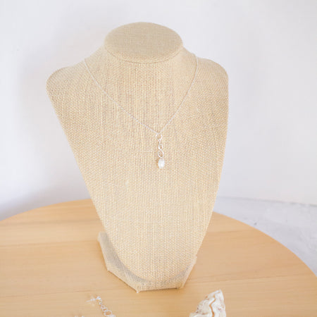 White Freshwater Pearl Earrings & Necklace Set