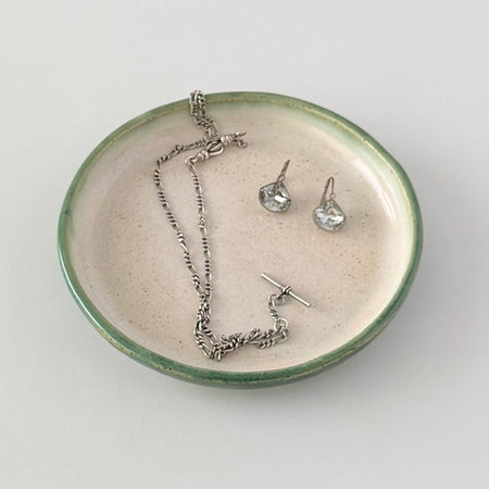 Trinket Dish - Green Rim