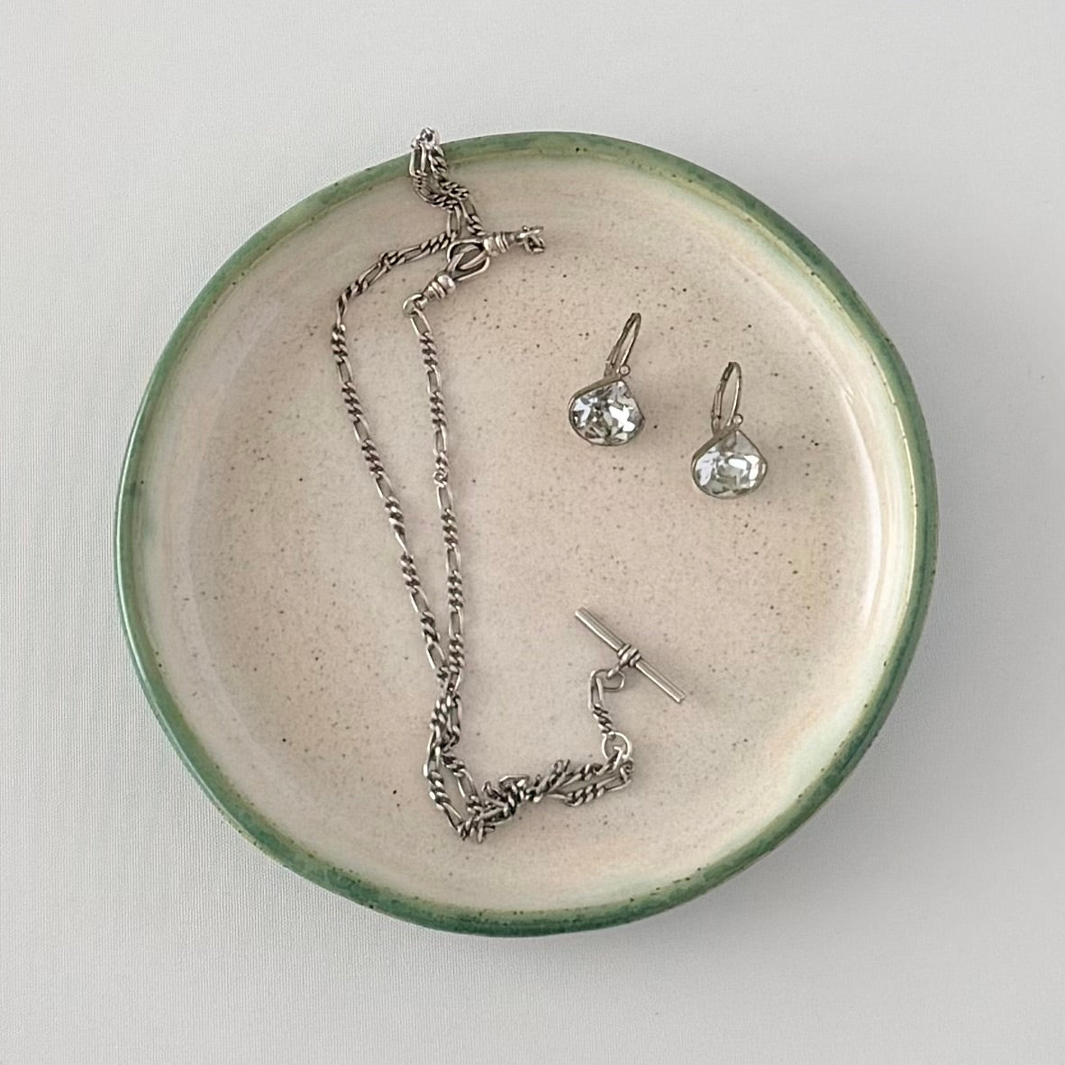 Trinket Dish - Green Rim