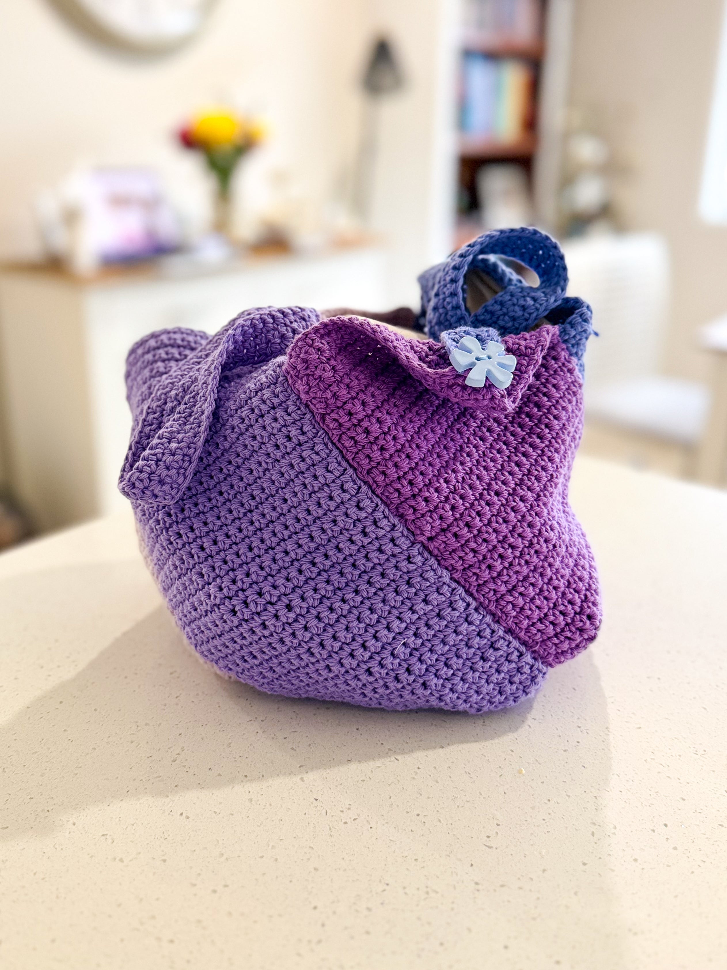 #102 Windmill Bag made with Cotton Yarn