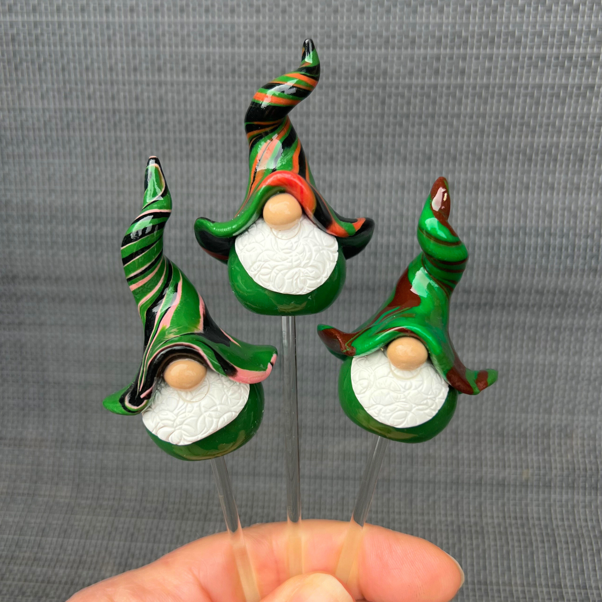 Whimsical gnome trio - Snib, Kirk & Tazzle