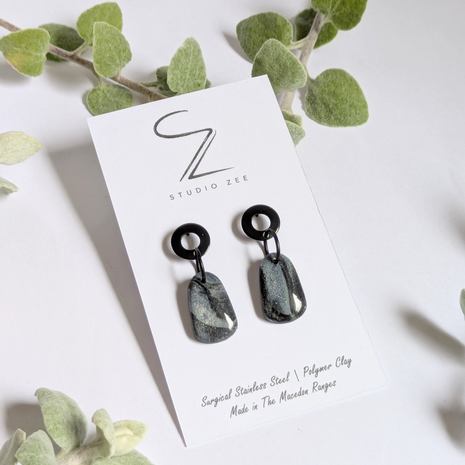 Pillar Stud Dangle Earrings